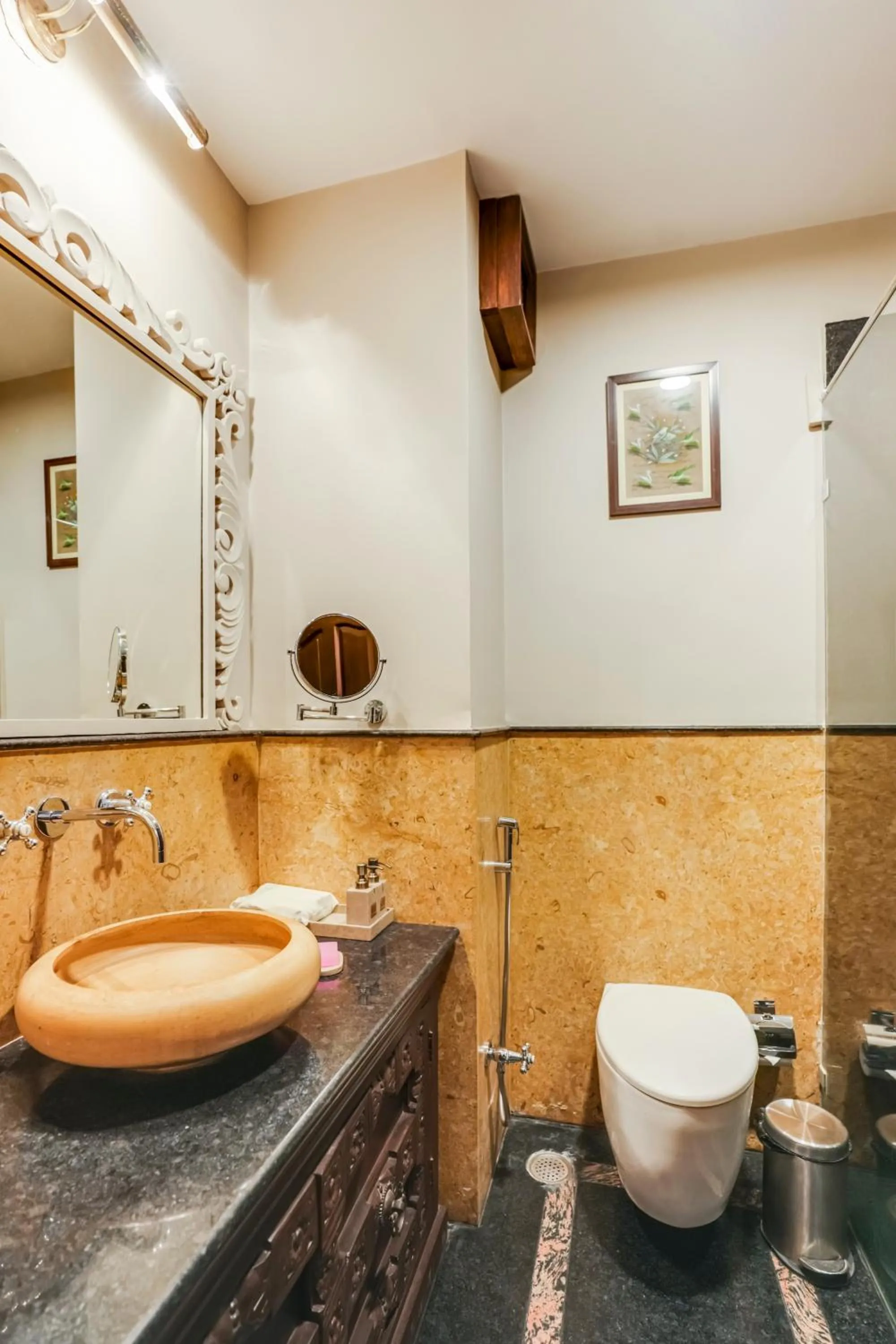 Toilet in The Tree House Resort, A Club Mahindra Associate