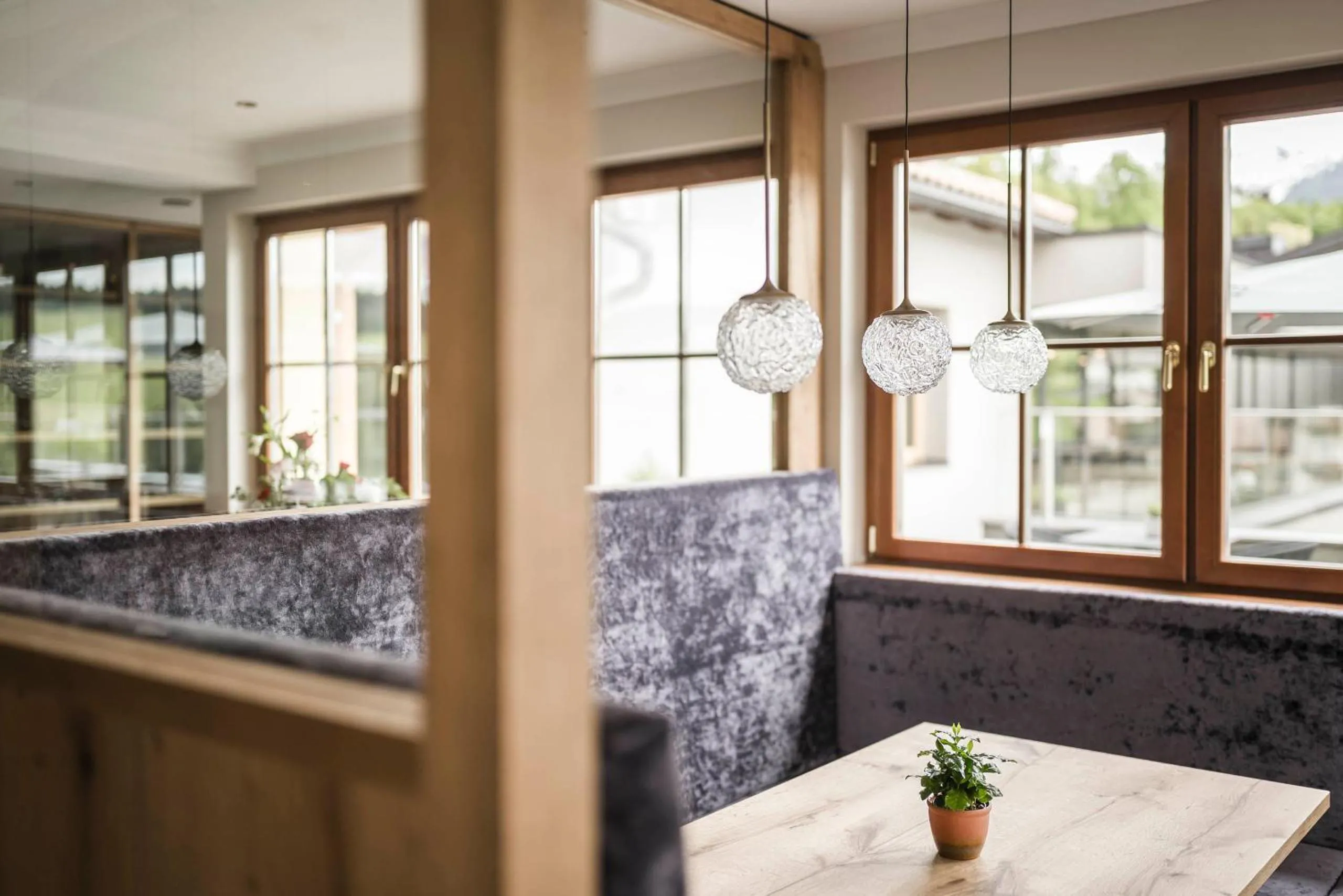 Dining area in Hotel Alpenflora