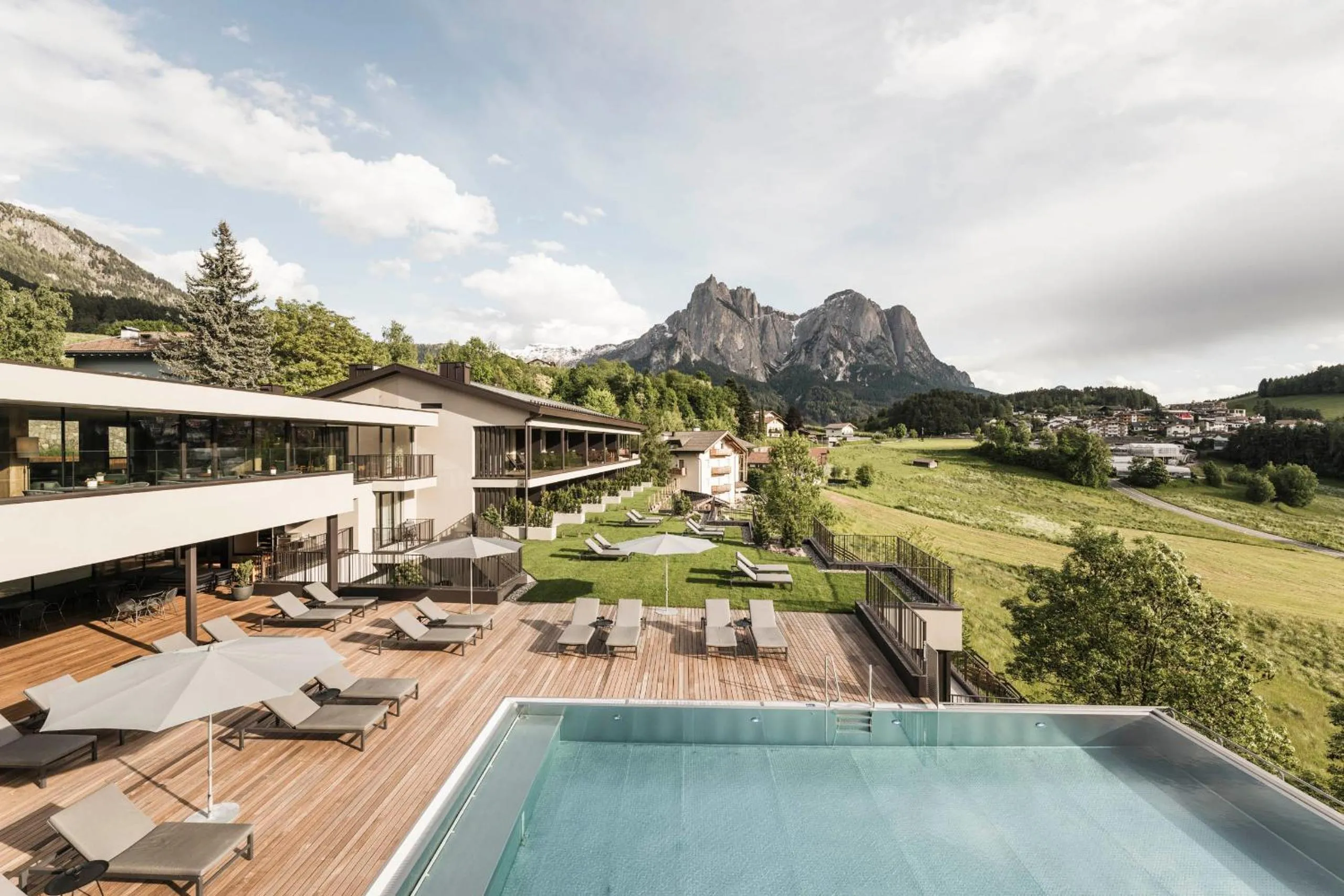 Pool view in Hotel Alpenflora