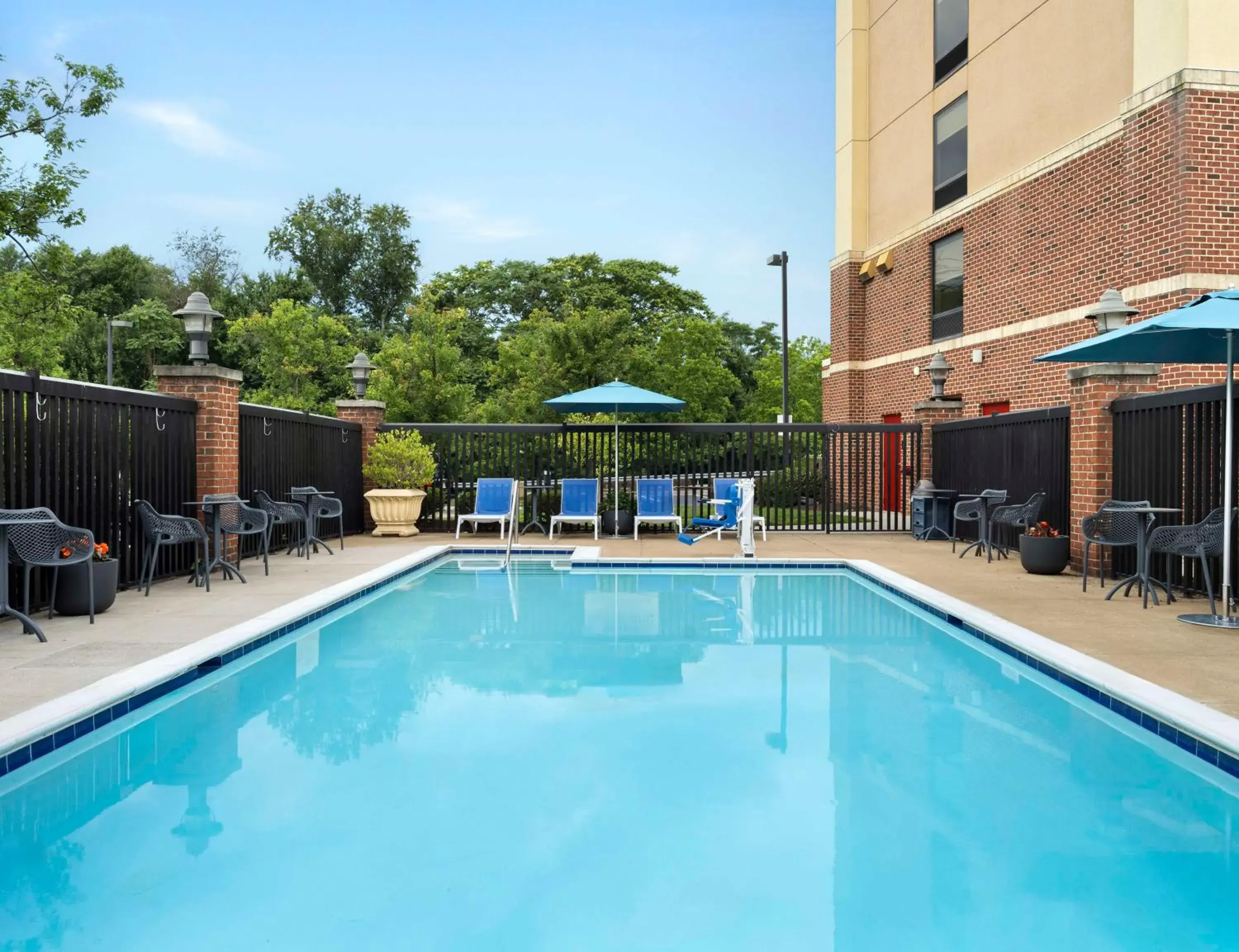 Pool view in Hampton Inn & Suites Arundel Mills/Baltimore Pool view in Hampton Inn & Suites Arundel Mills/Baltimore