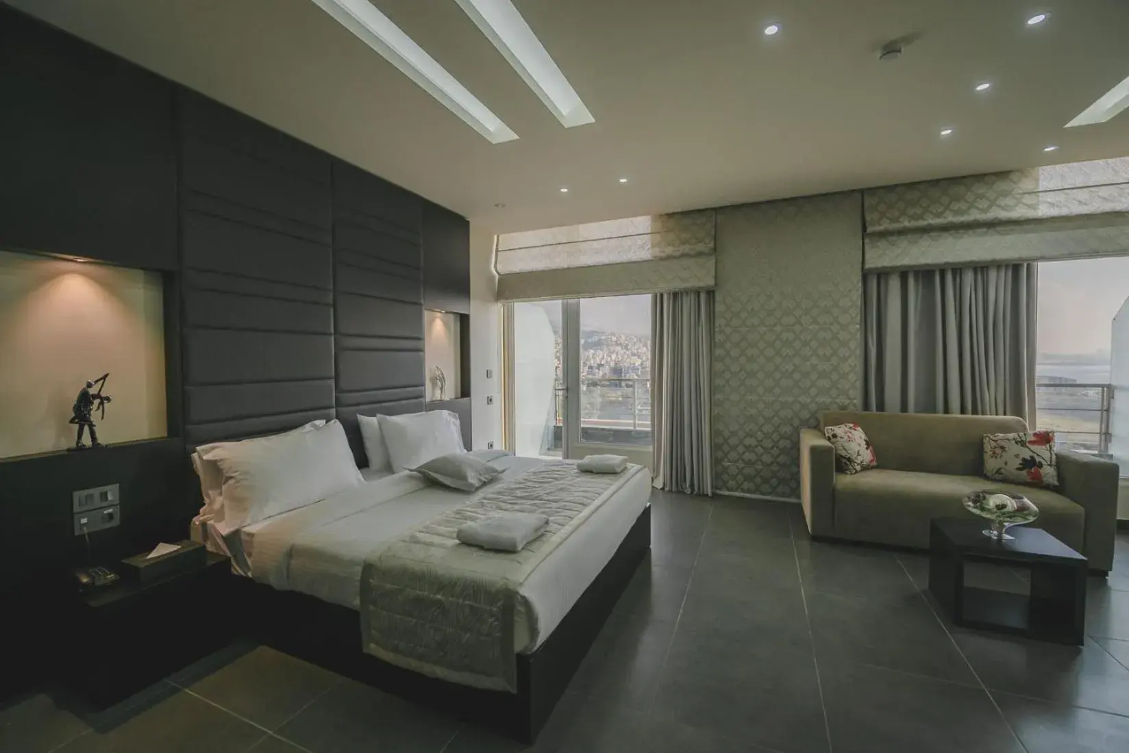 Living room, Bed in Louis V Hotel Beirut Living room, Bed in Louis V Hotel Beirut