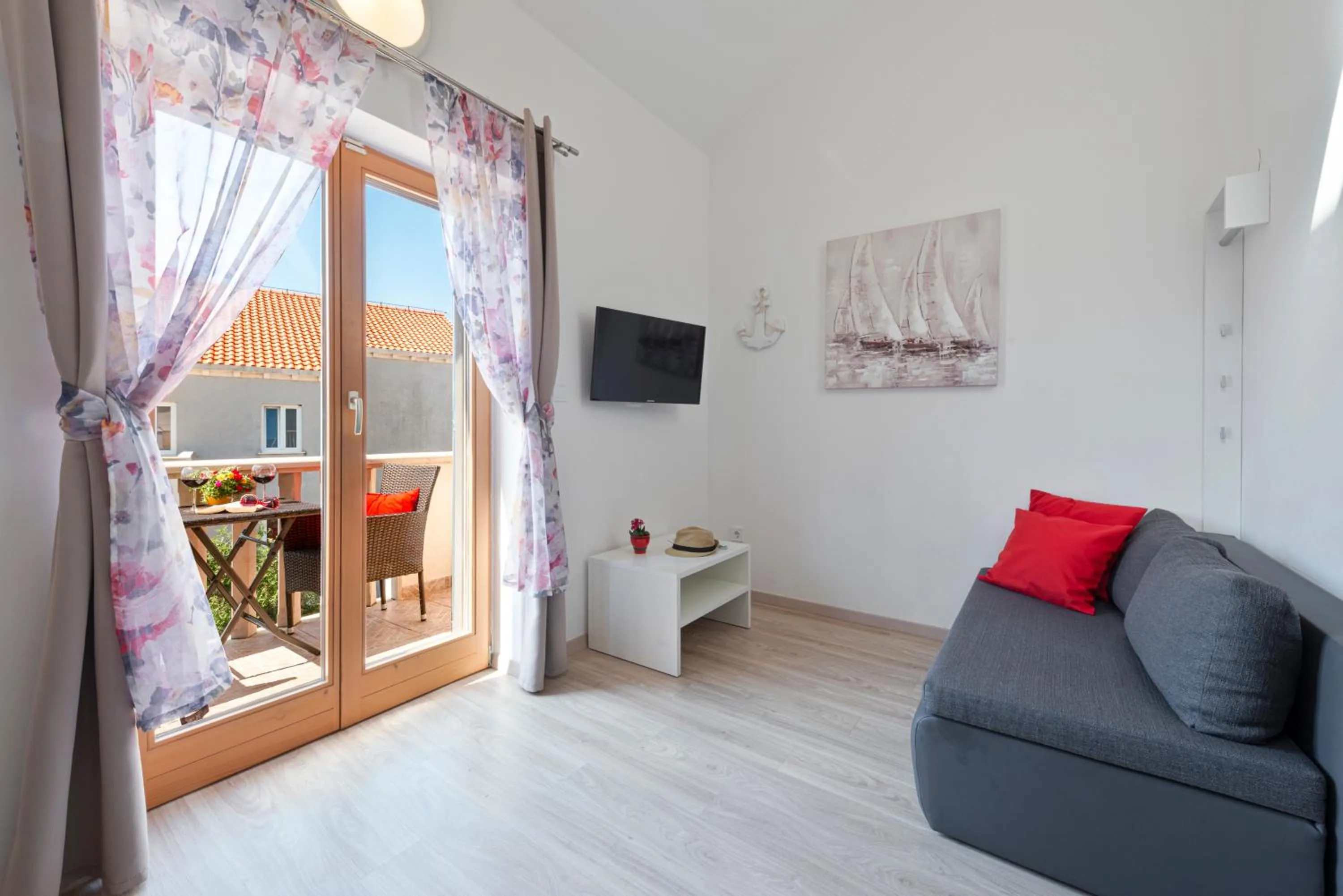 Seating area in Cina Apartments