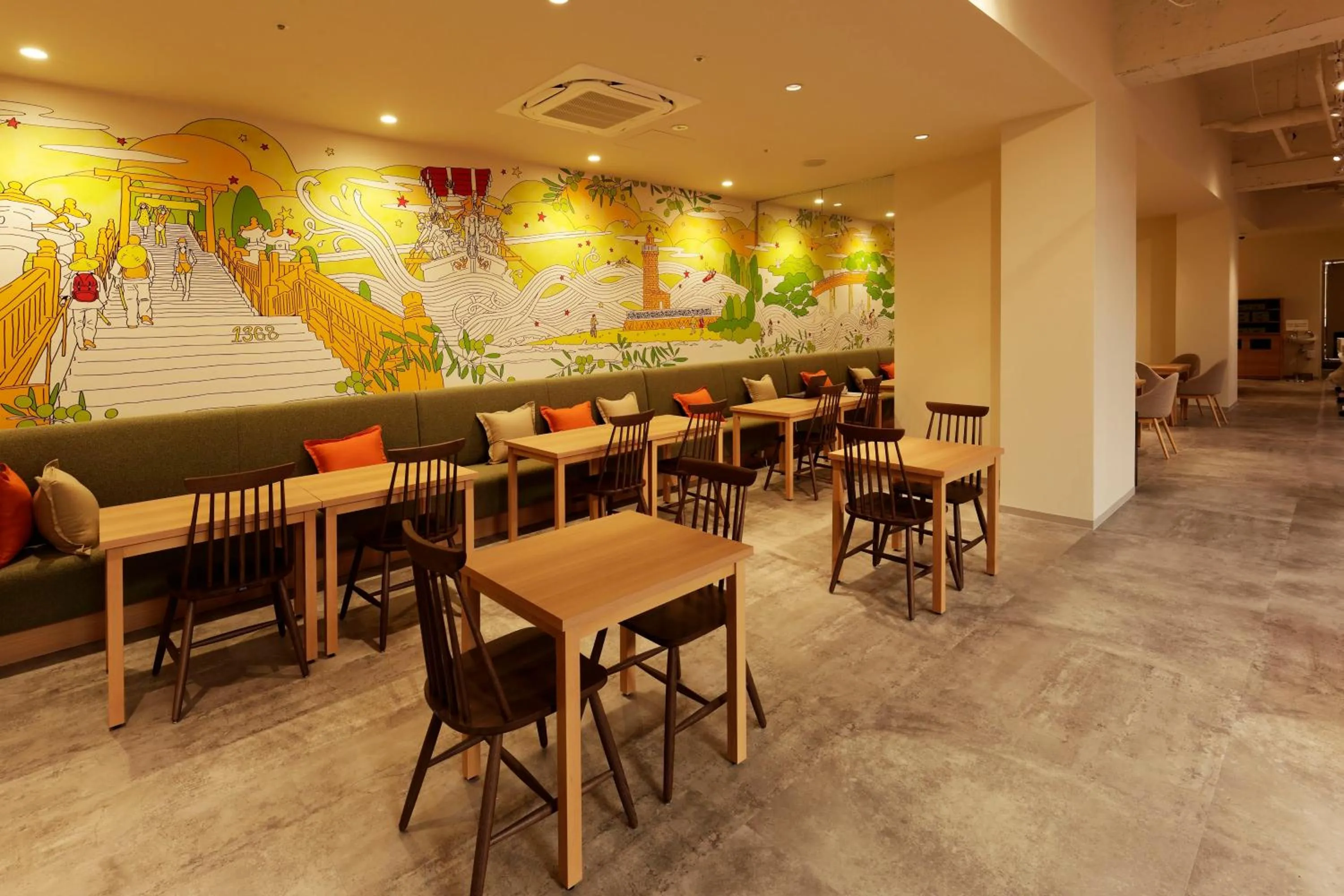 Communal lounge/ TV room in WeBase TAKAMATSU