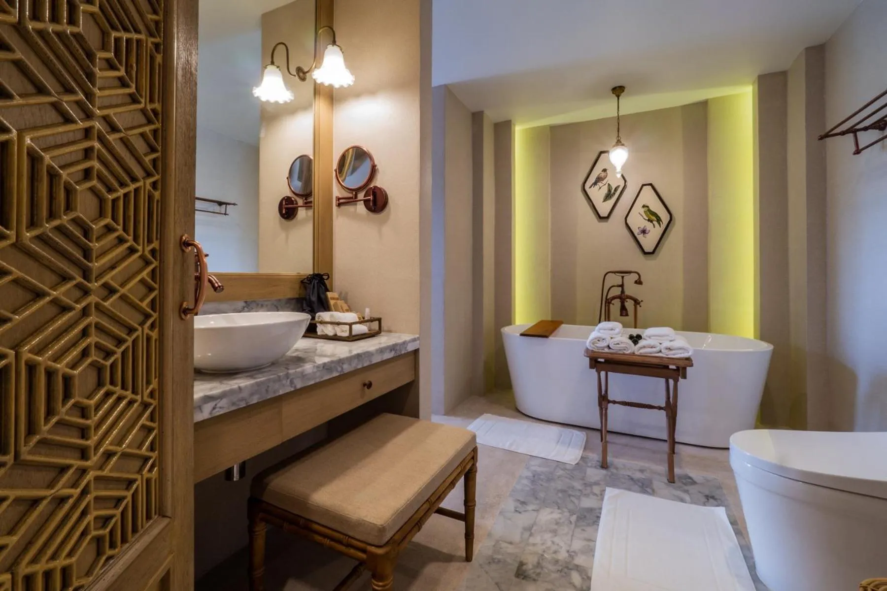 Bathroom, Bed in Devasom Khao Lak Beach Resort & Villas