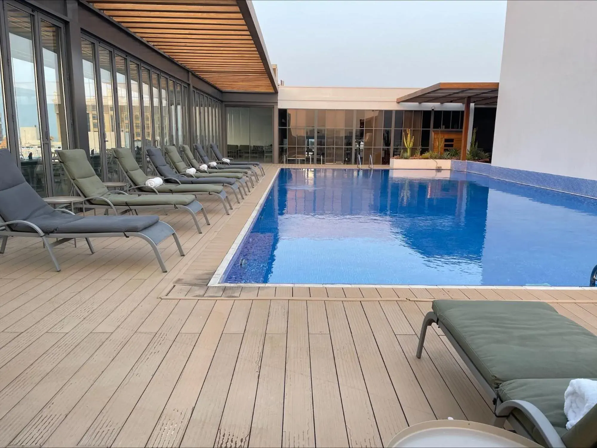 Pool view in K108 Hotel Doha Pool view in K108 Hotel Doha