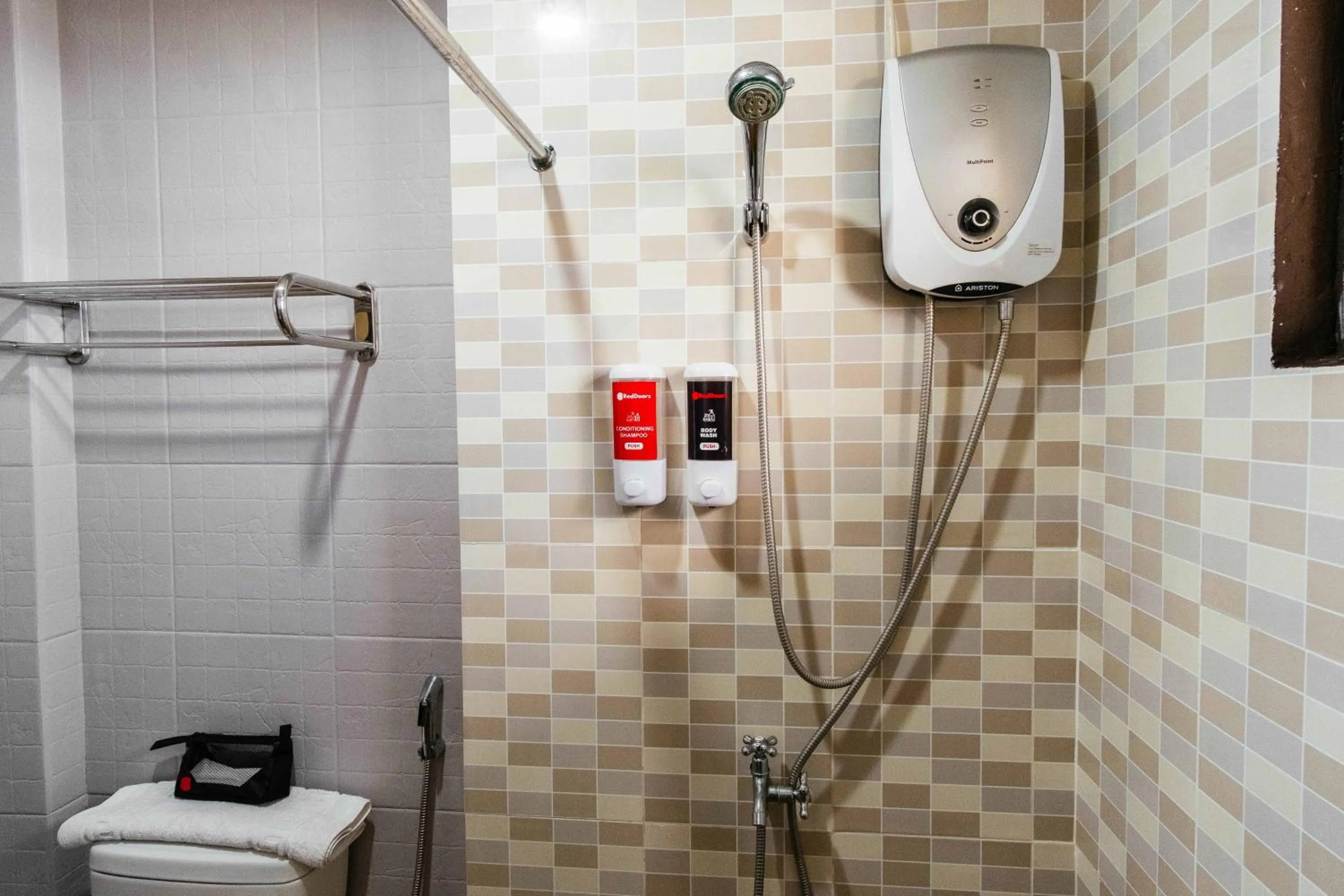 Shower in RedDoorz Plus at The Ridge Tagaytay