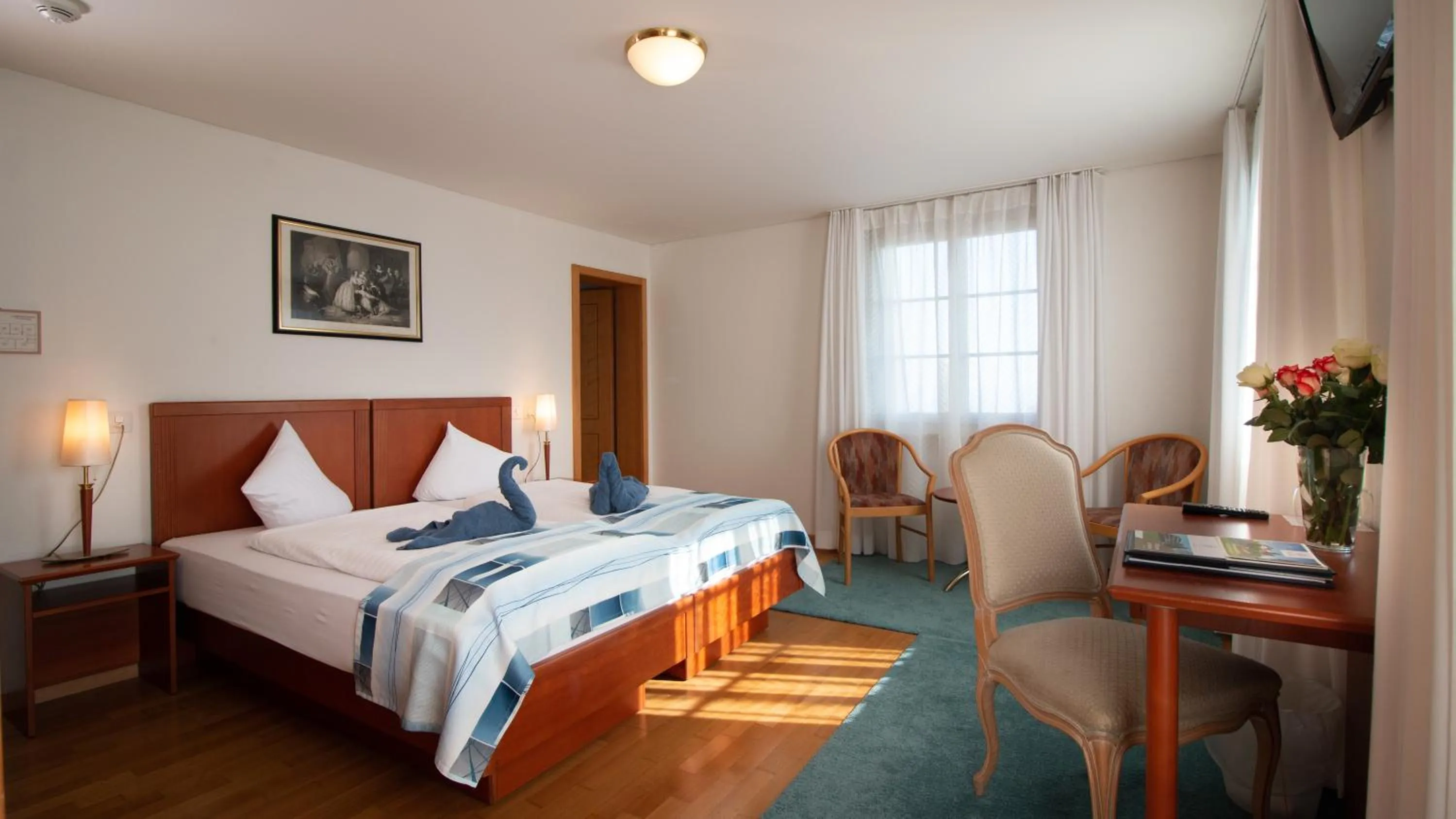 Bed in Hotel Schloss Romanshorn