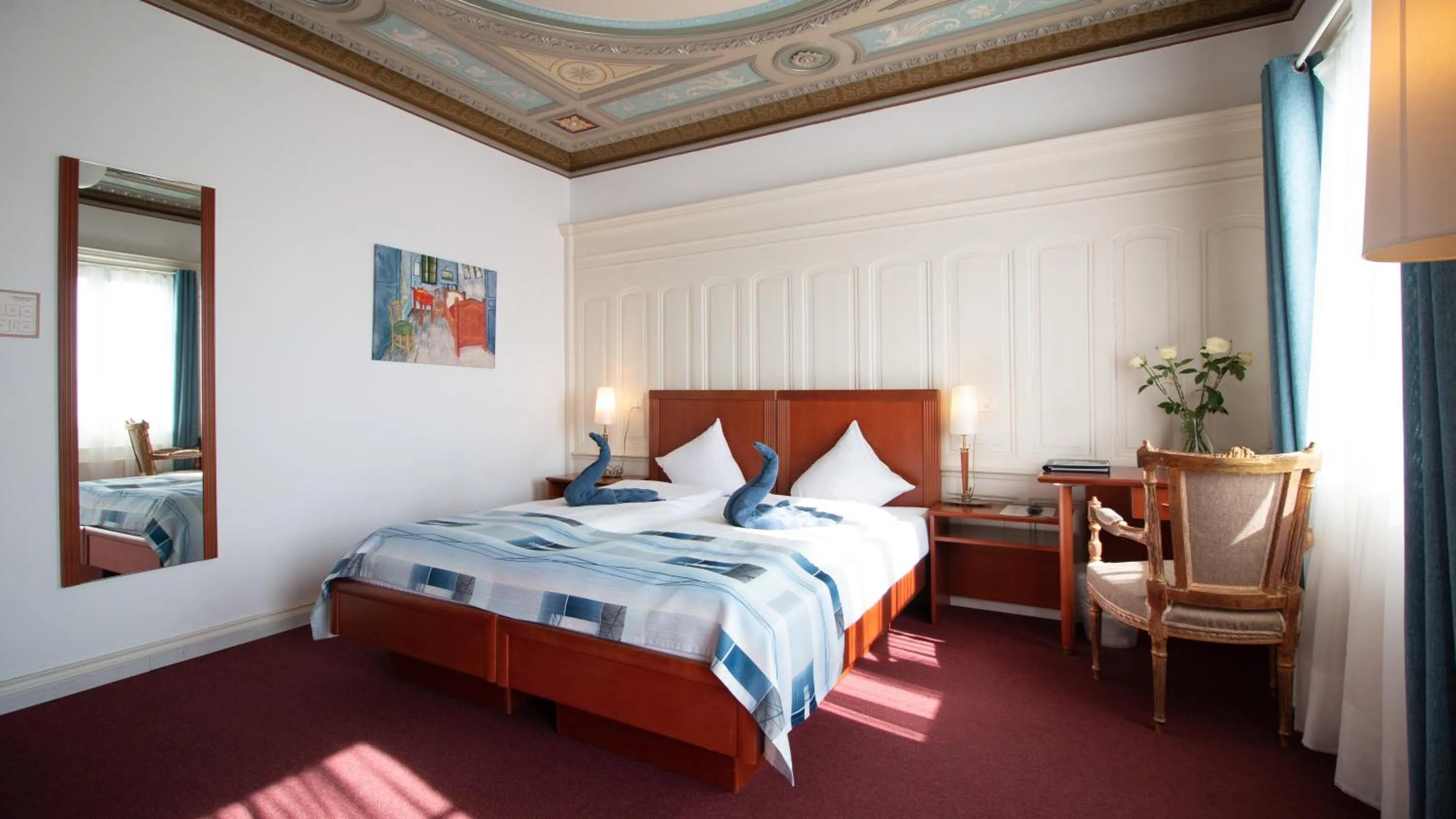 Bed in Hotel Schloss Romanshorn