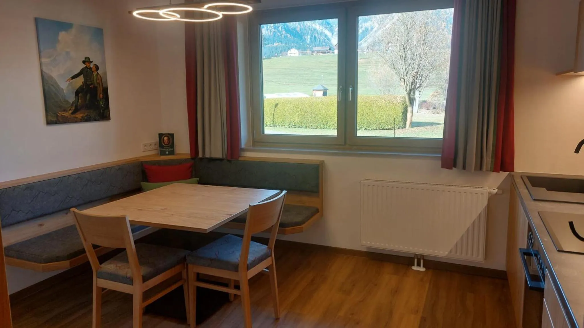 Kitchen or kitchenette in Landhotel Häuserl im Wald