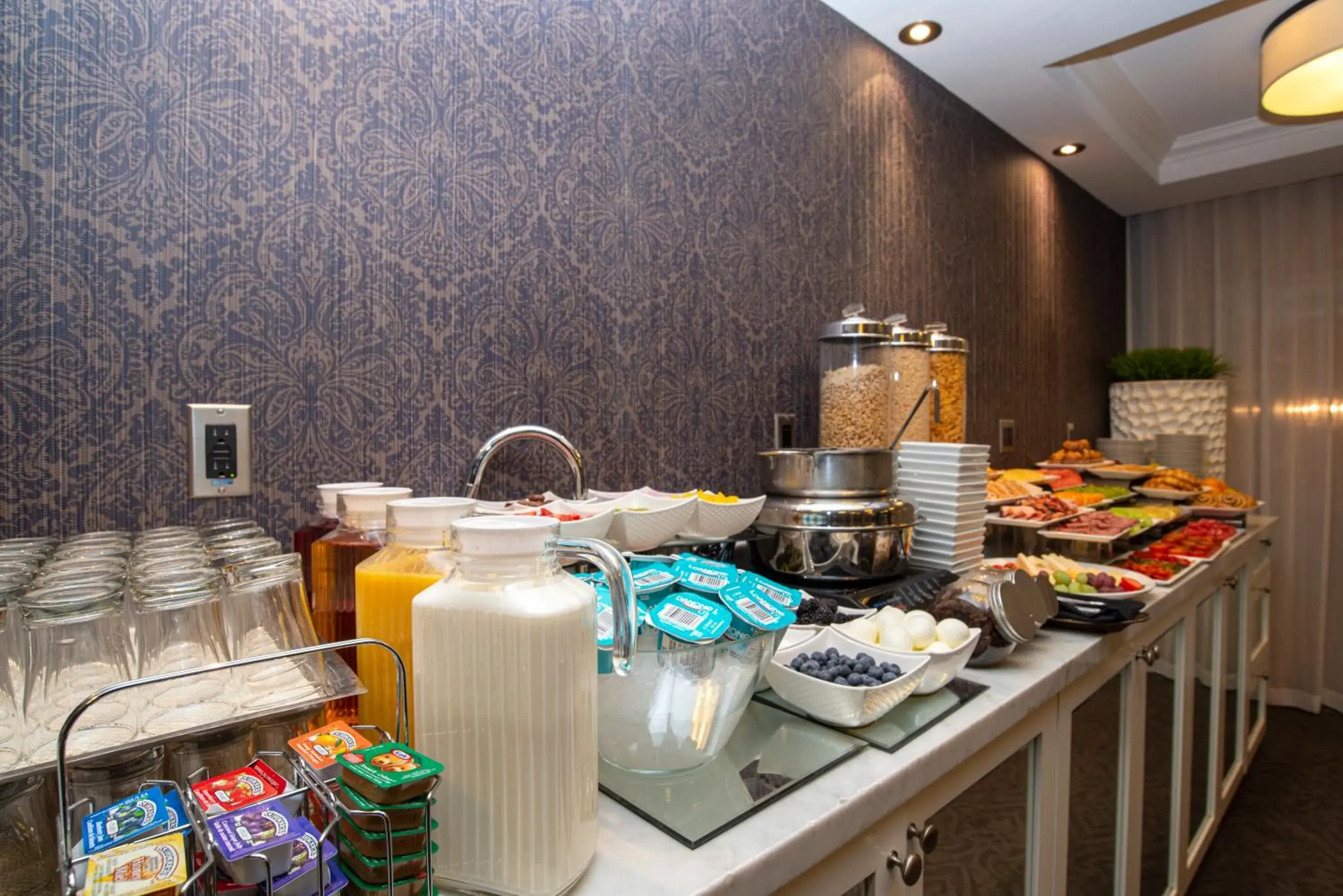 Buffet breakfast in Sandman Signature Edmonton Downtown Hotel Buffet breakfast in Sandman Signature Edmonton Downtown Hotel