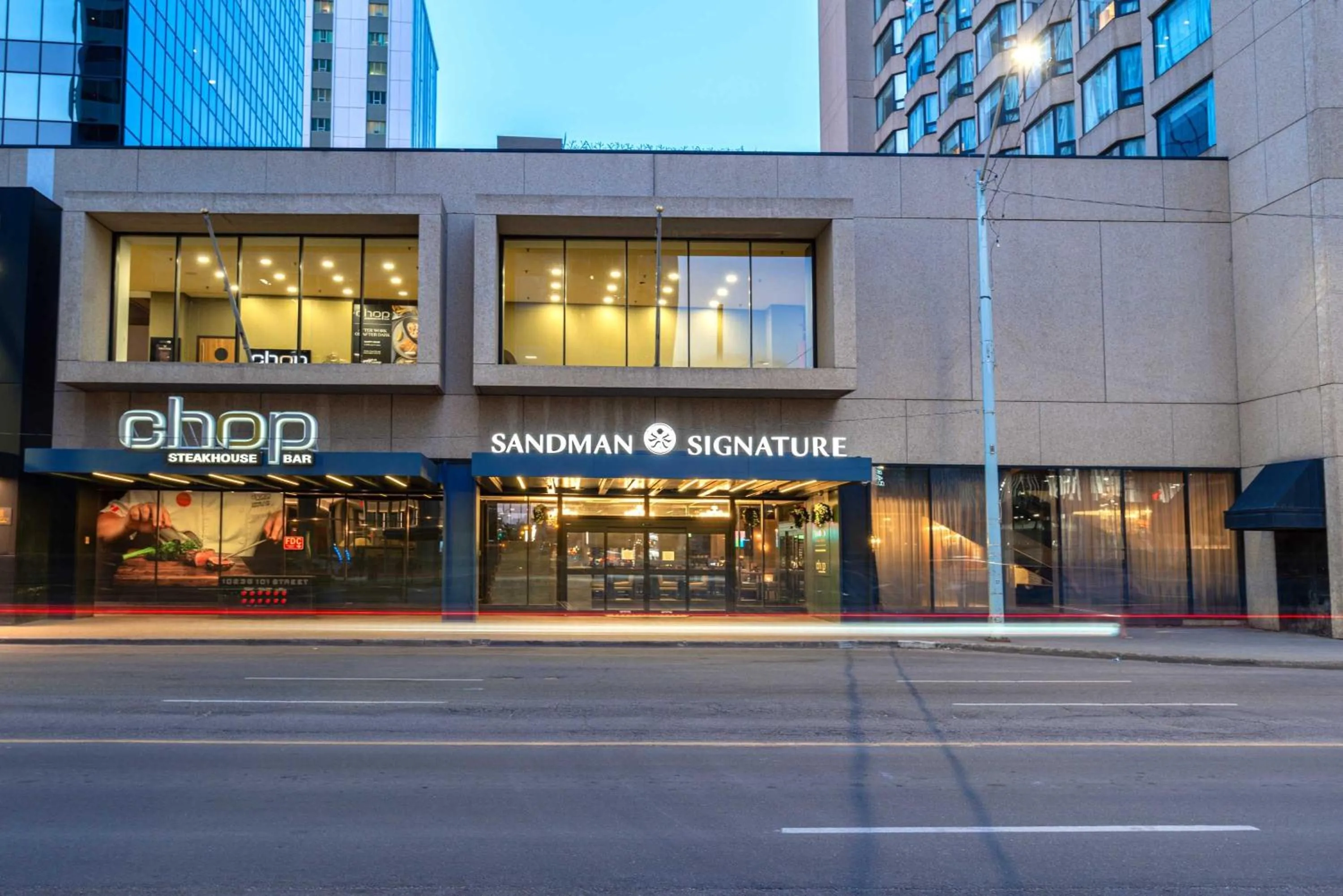 Property building in Sandman Signature Edmonton Downtown Hotel