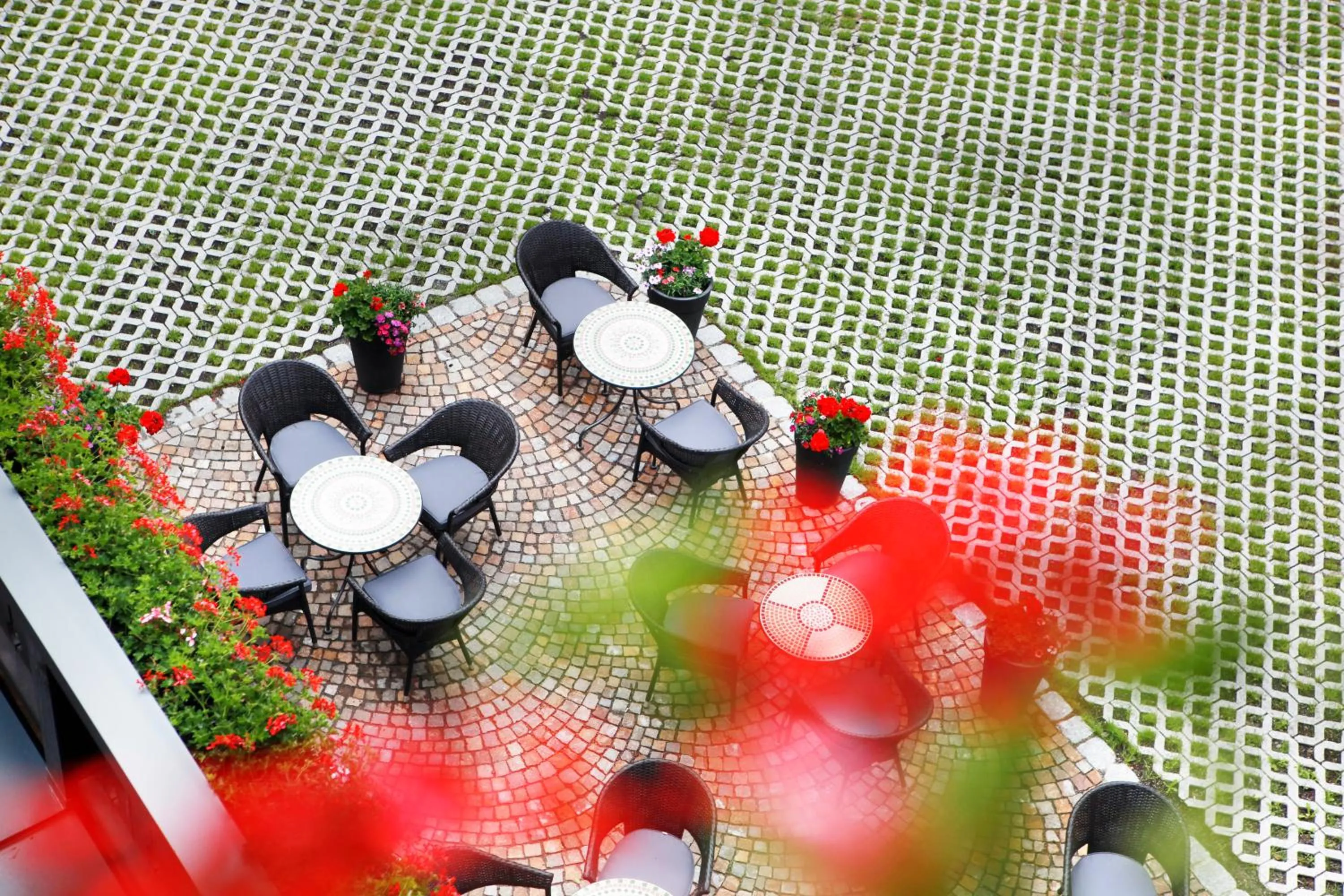 Bird's eye view in Valluga Hotel