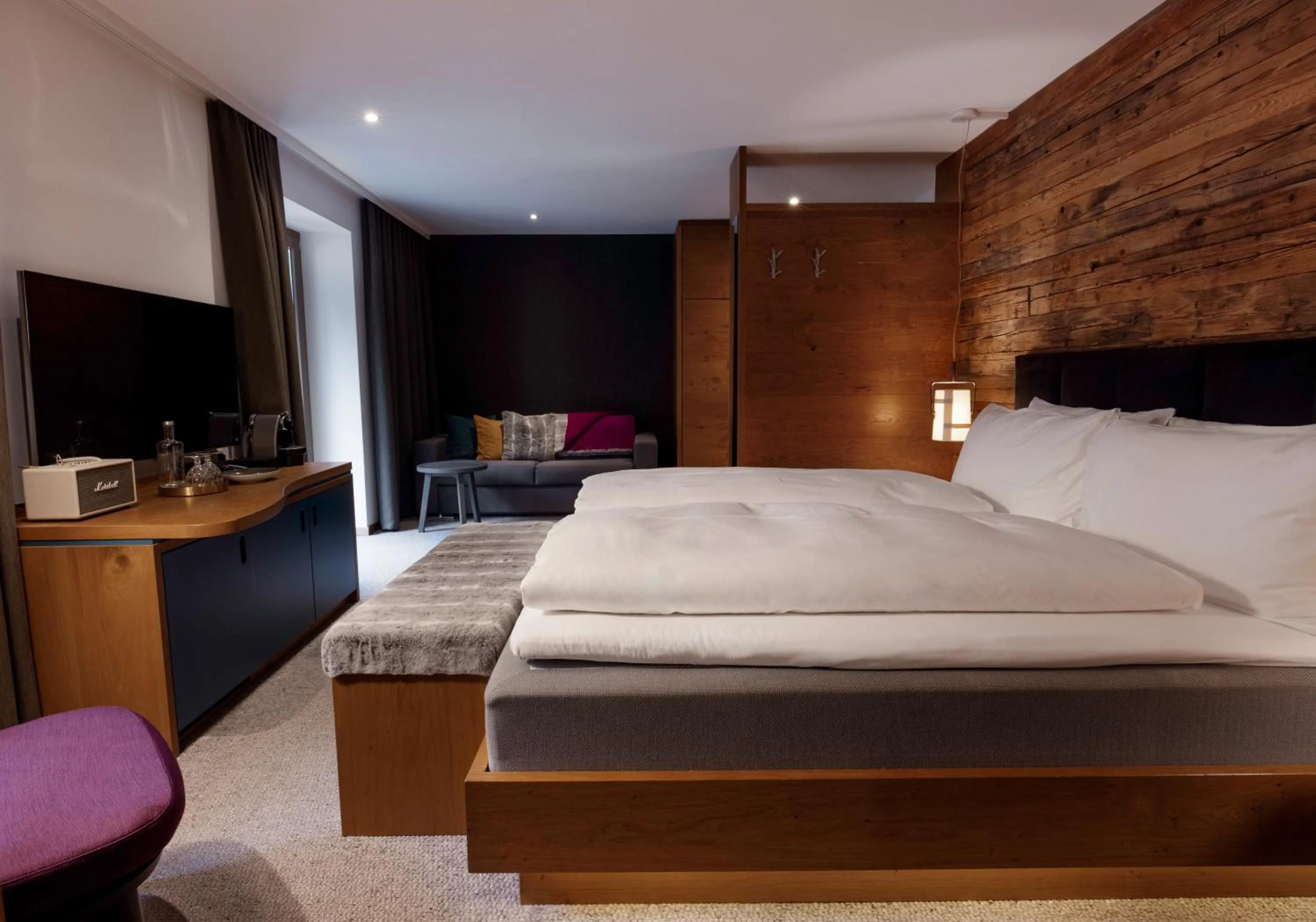 Bed in Valluga Hotel