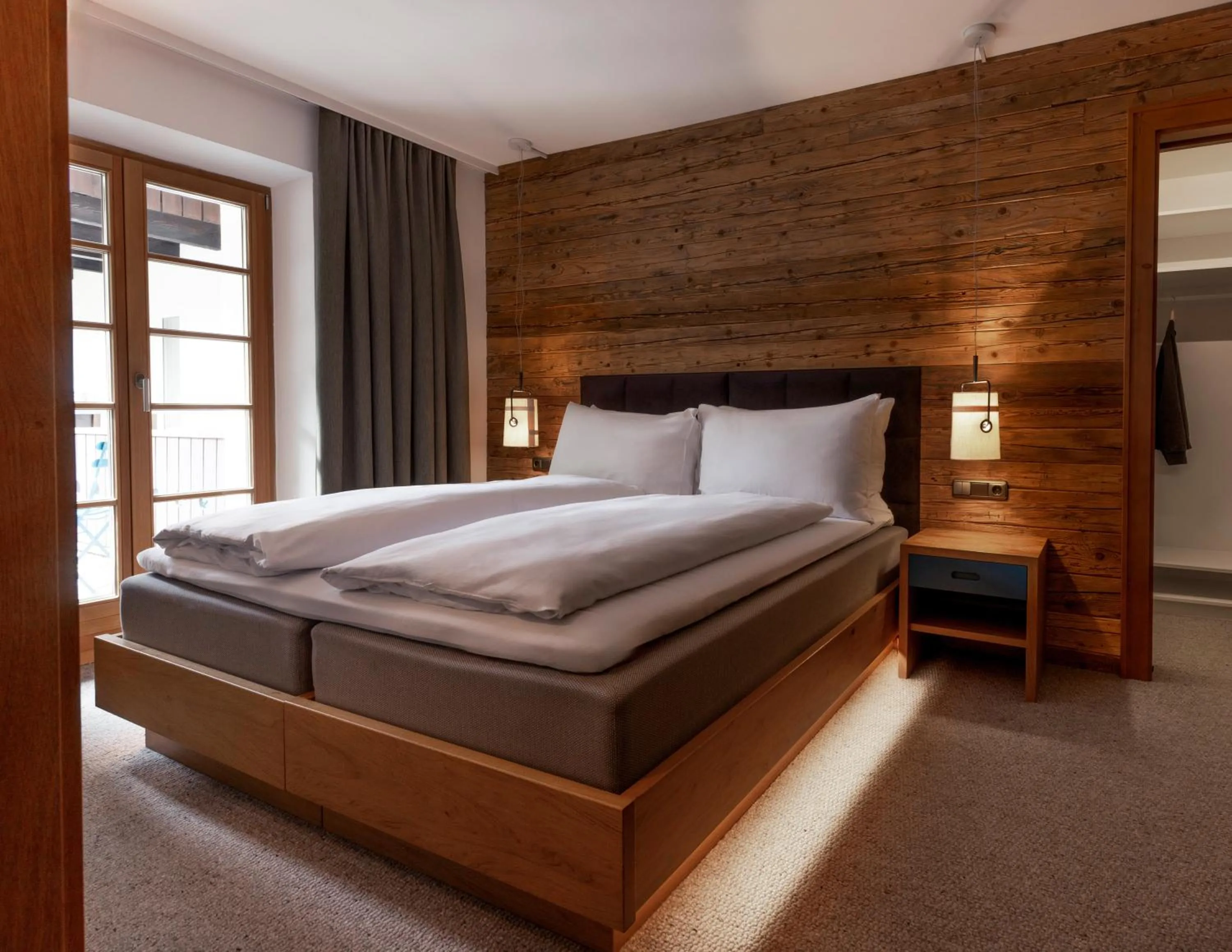 Bed in Valluga Hotel