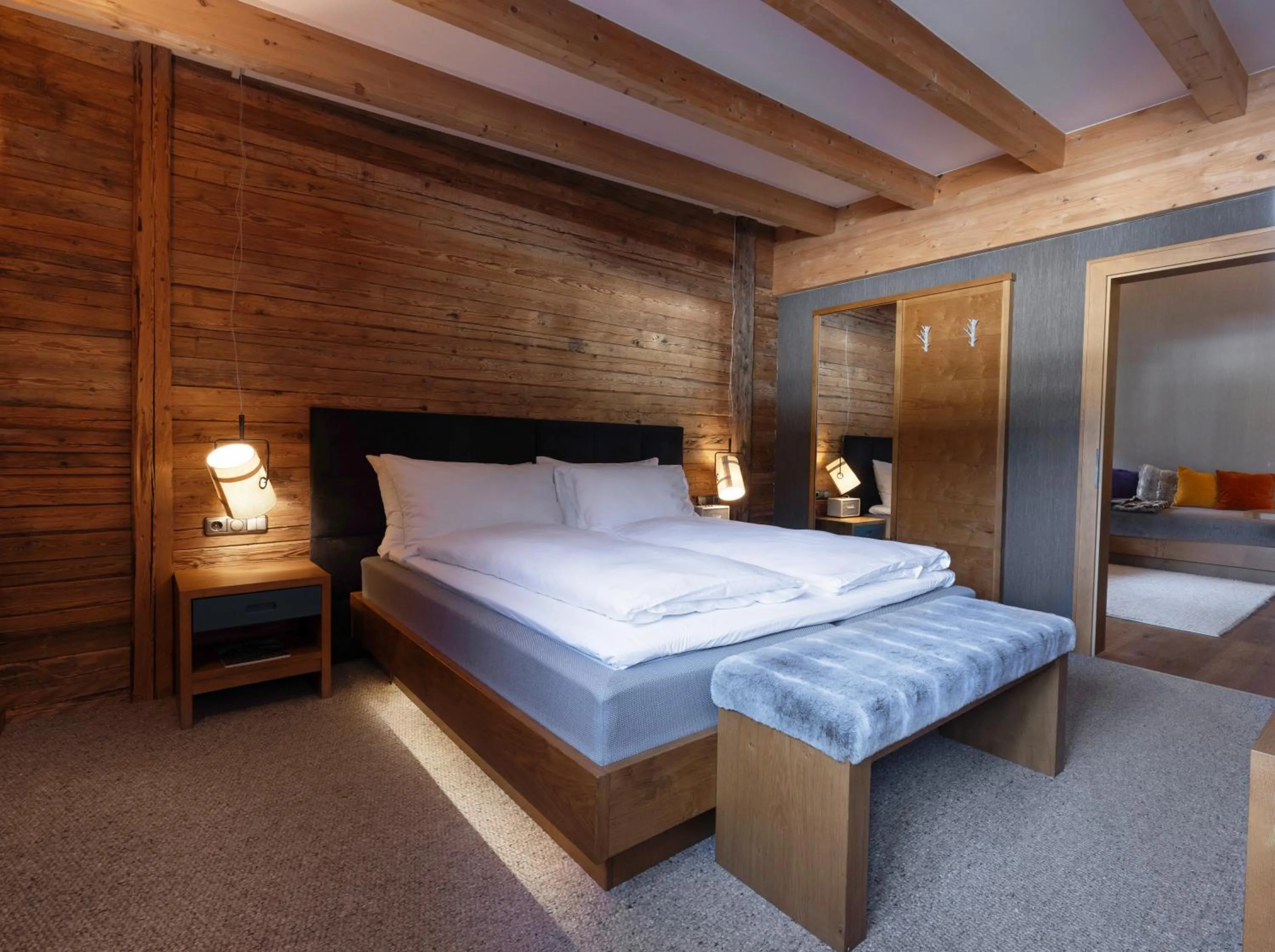 Bed in Valluga Hotel