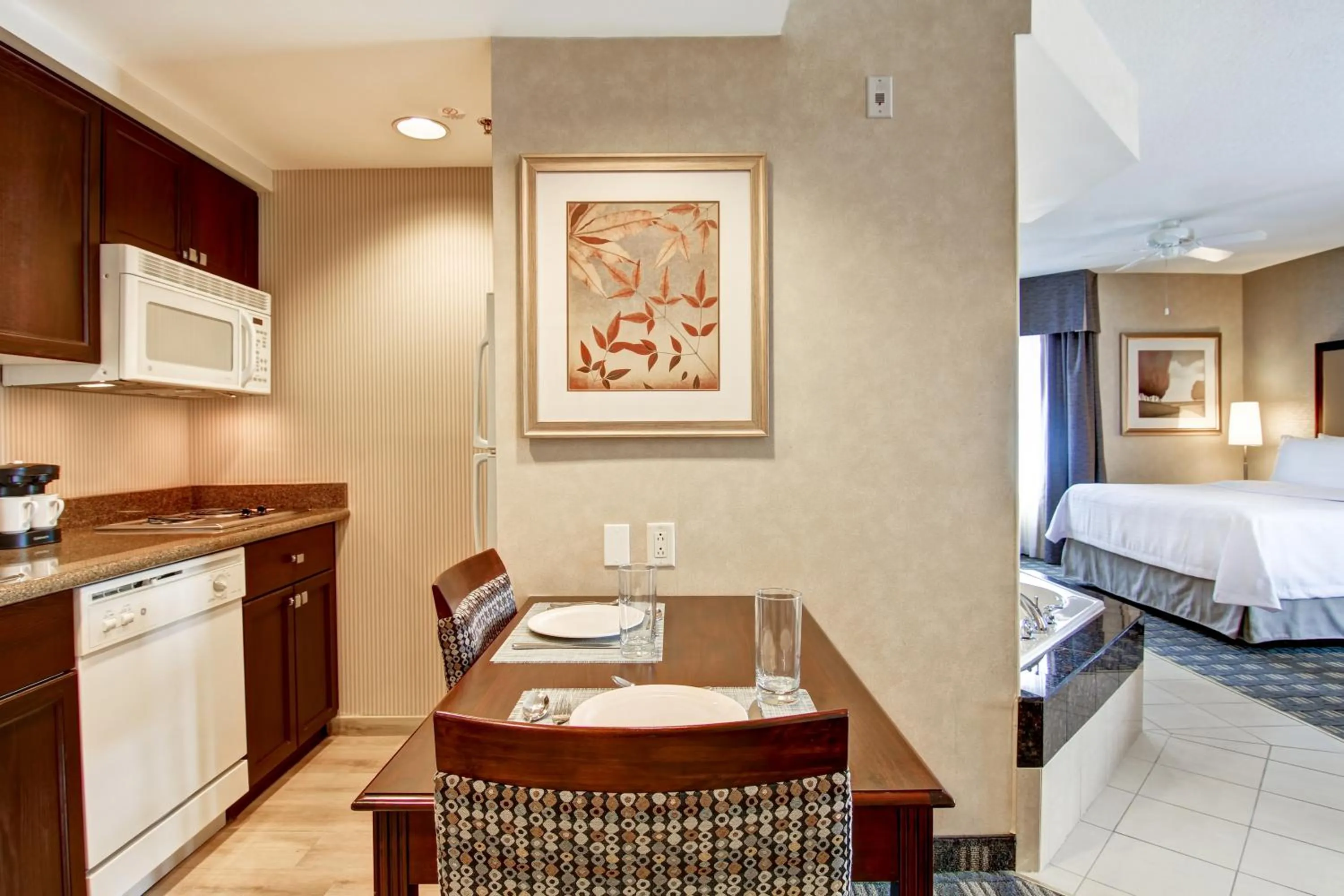 Bed in Homewood Suites by Hilton Toronto Oakville