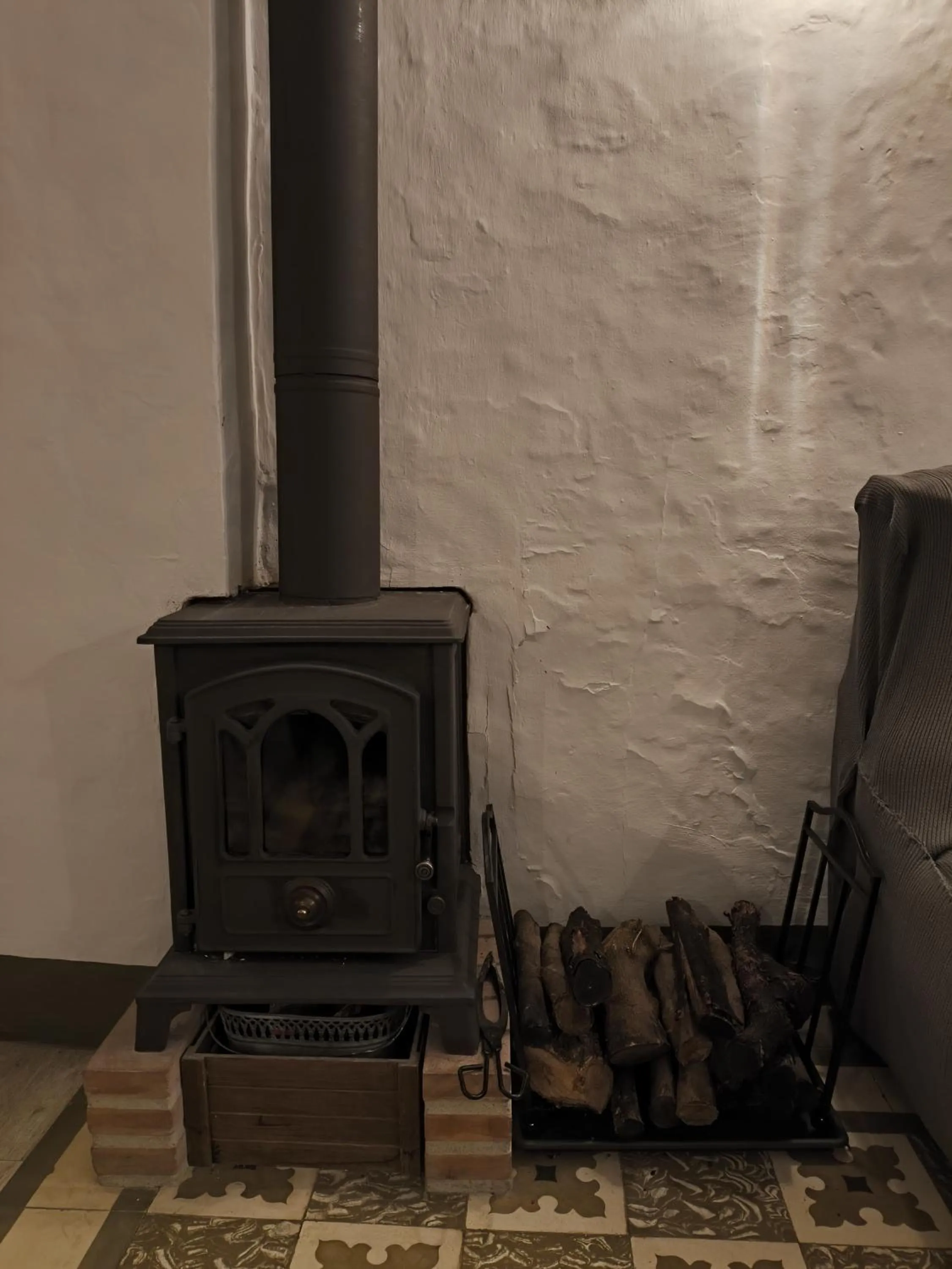 fireplace in Casa Las Tinajas