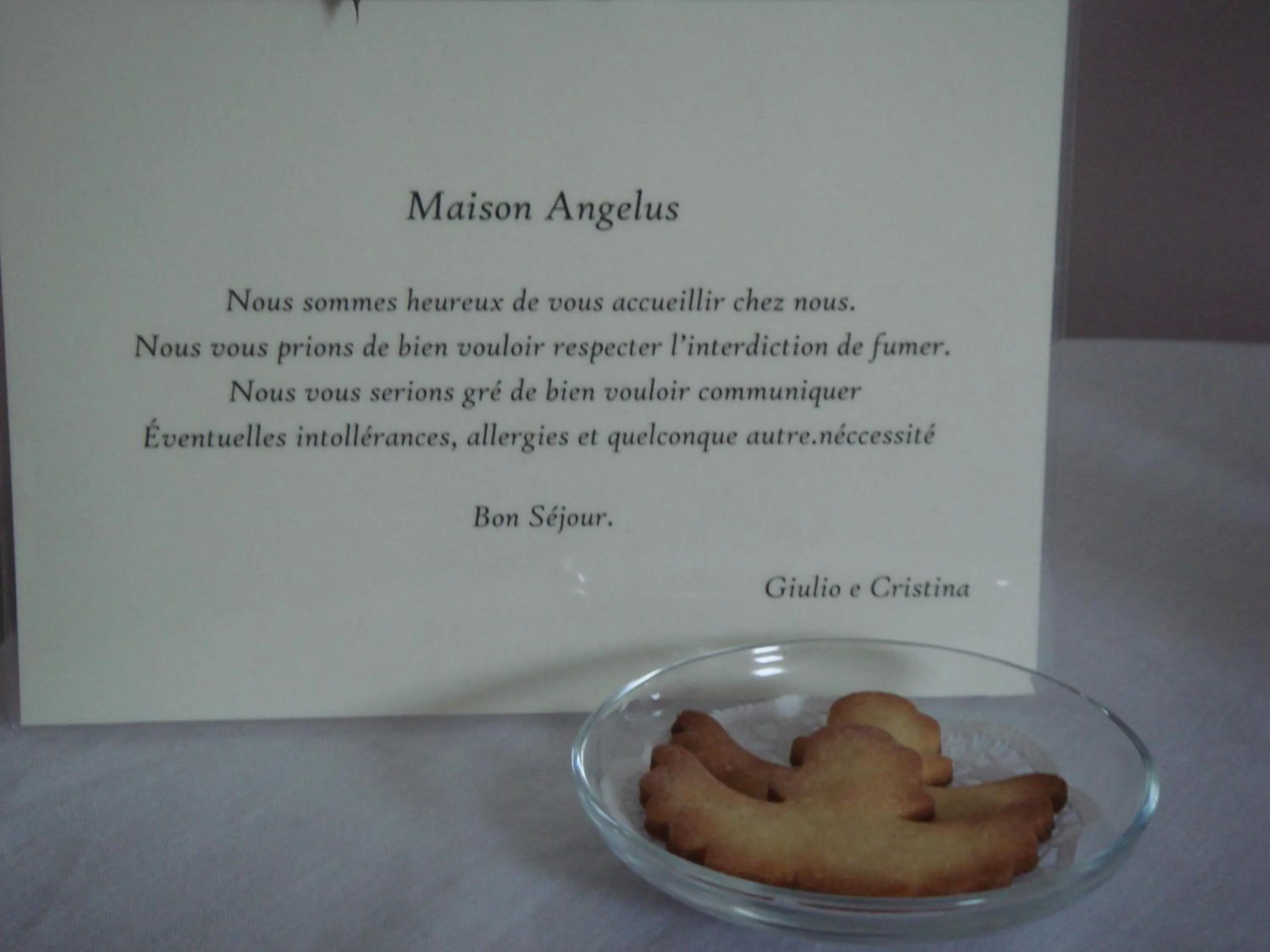 Decorative detail in B&B Maison Angélus