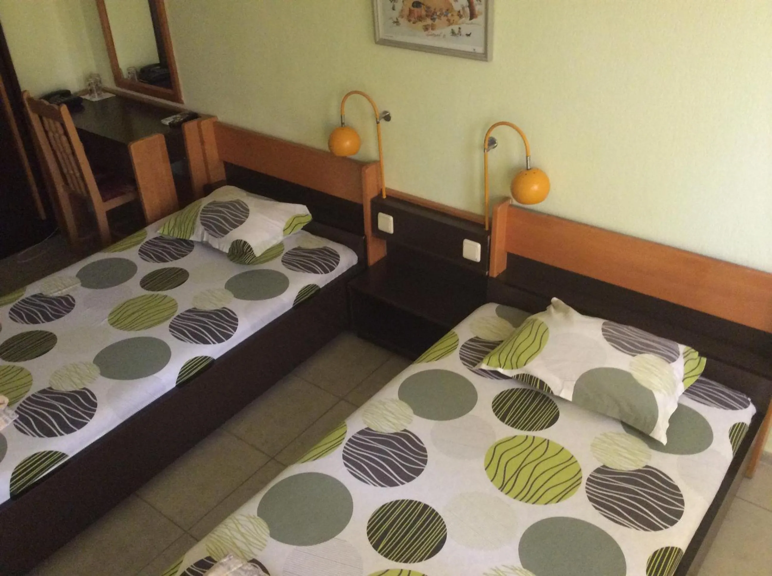 Twin Room with Private External Bathroom and Balcony in Hotel Balevurov