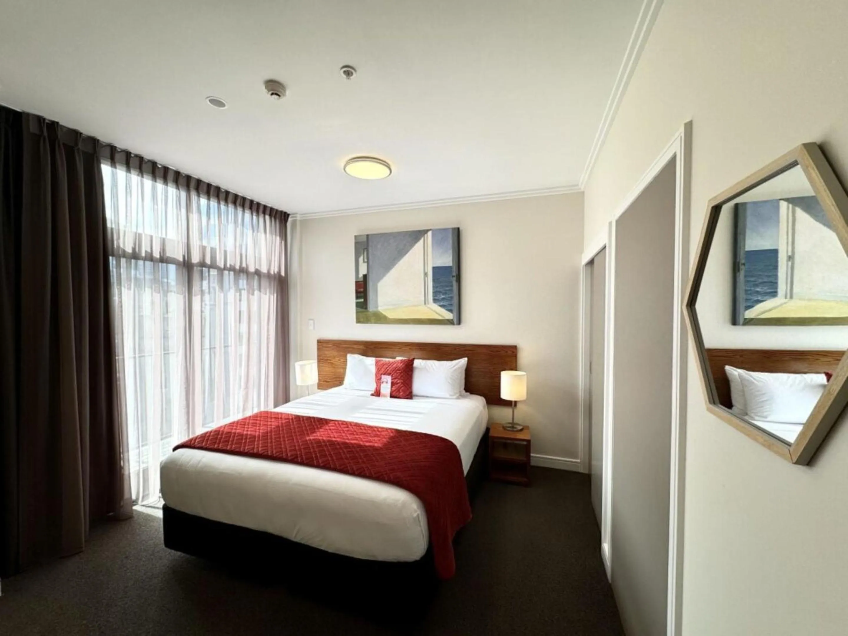 Bed in Boulcott Suites