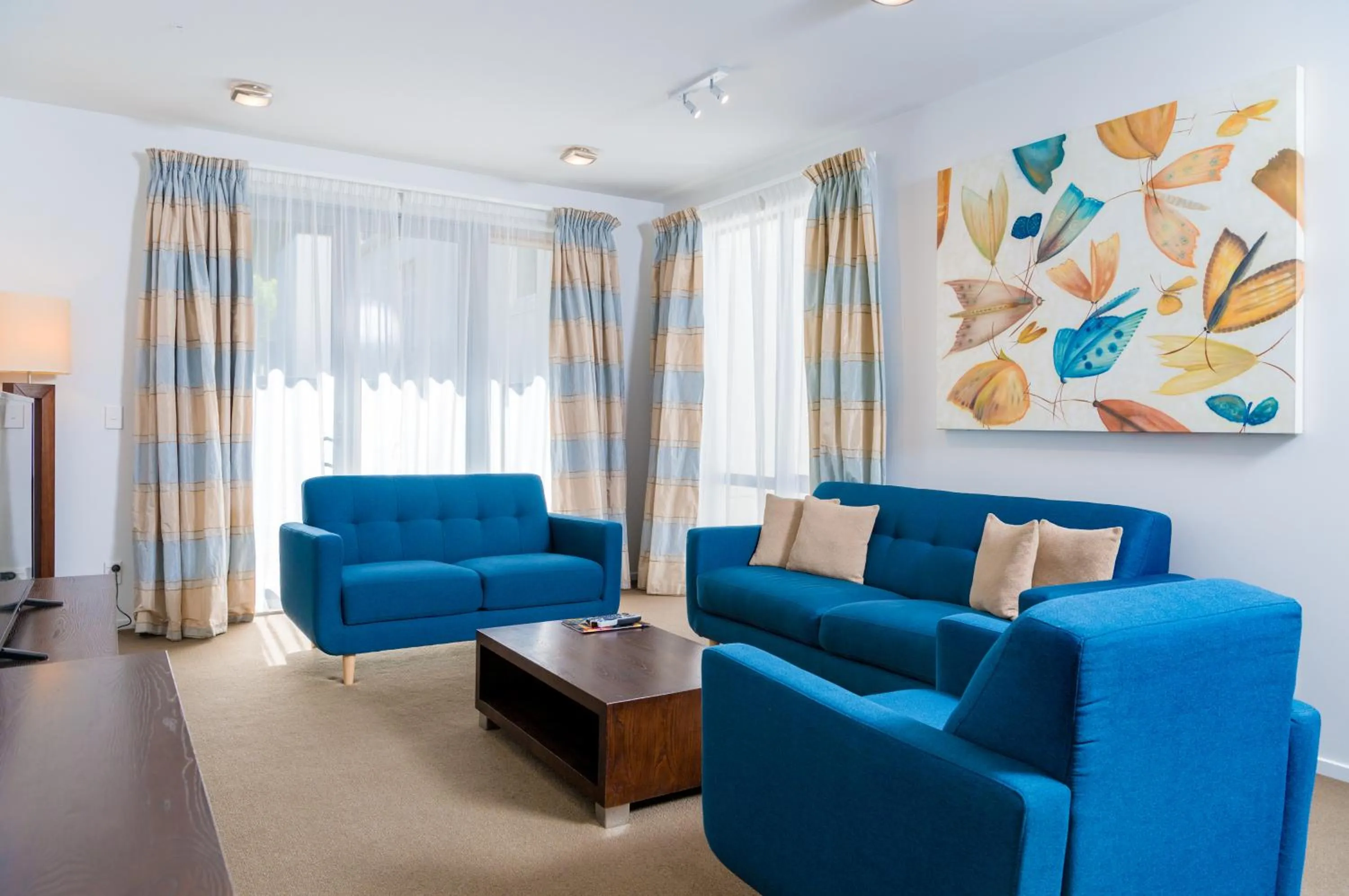 Living room in Boulcott Suites