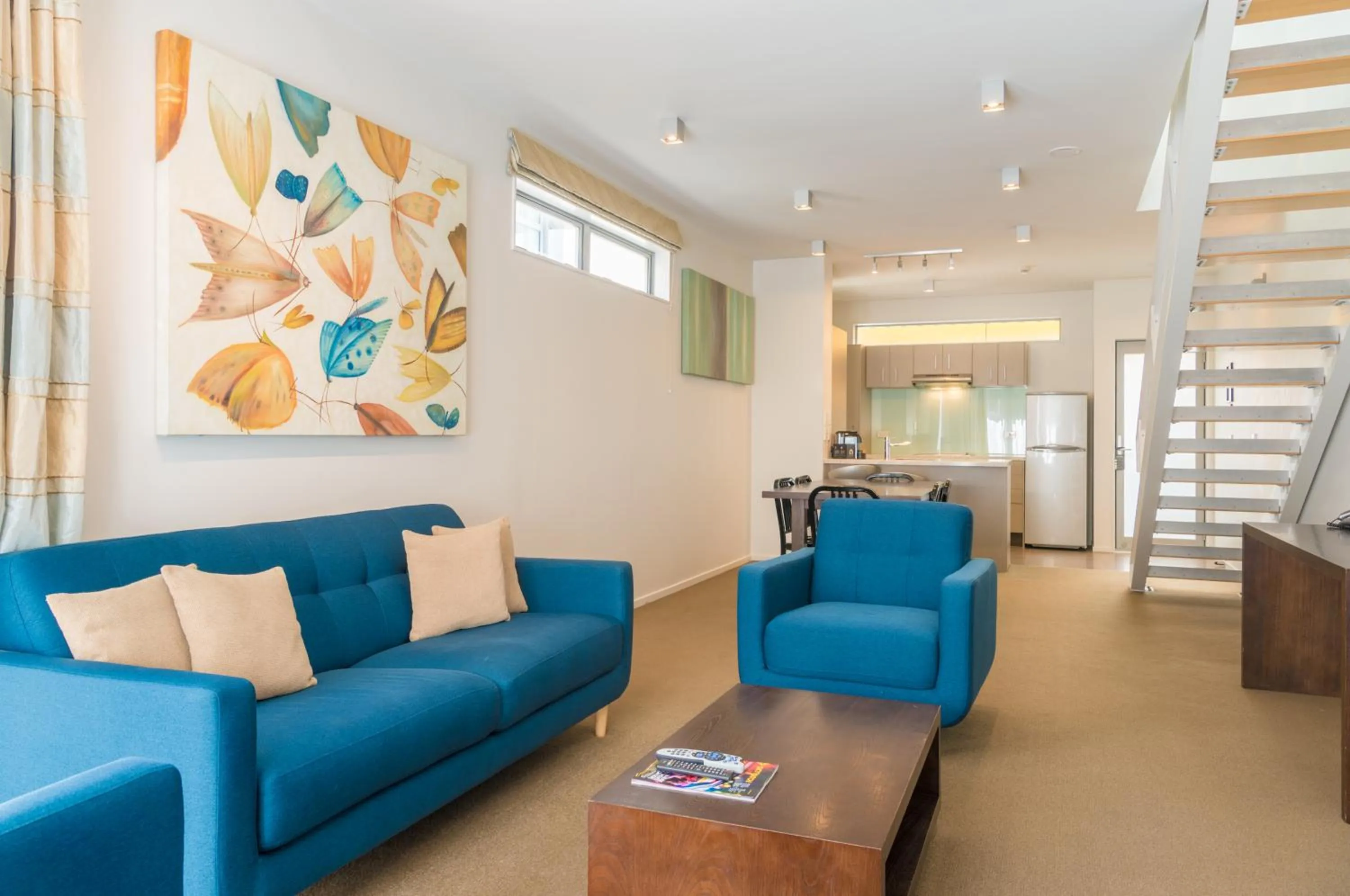 Living room in Boulcott Suites