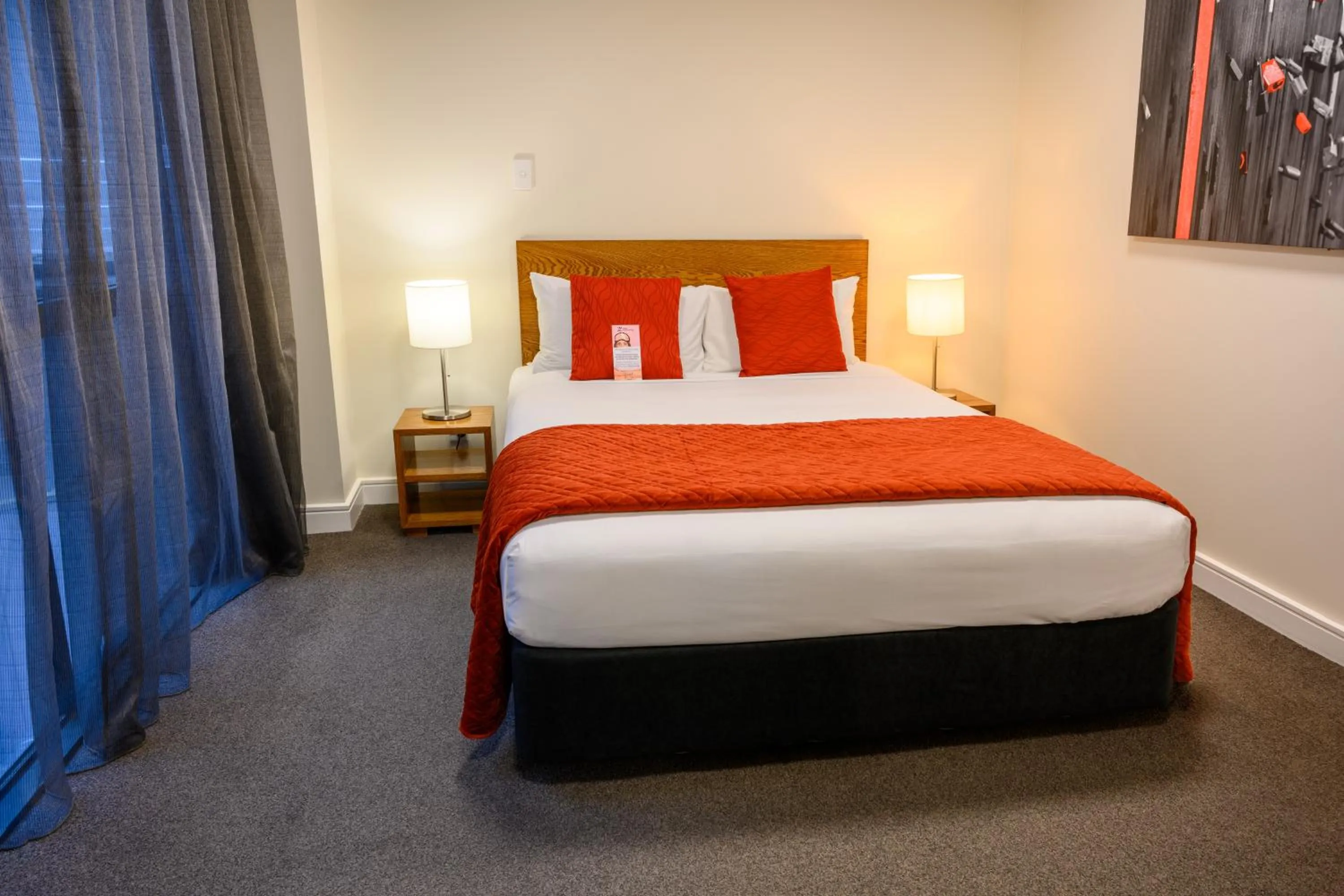 Bed in Boulcott Suites