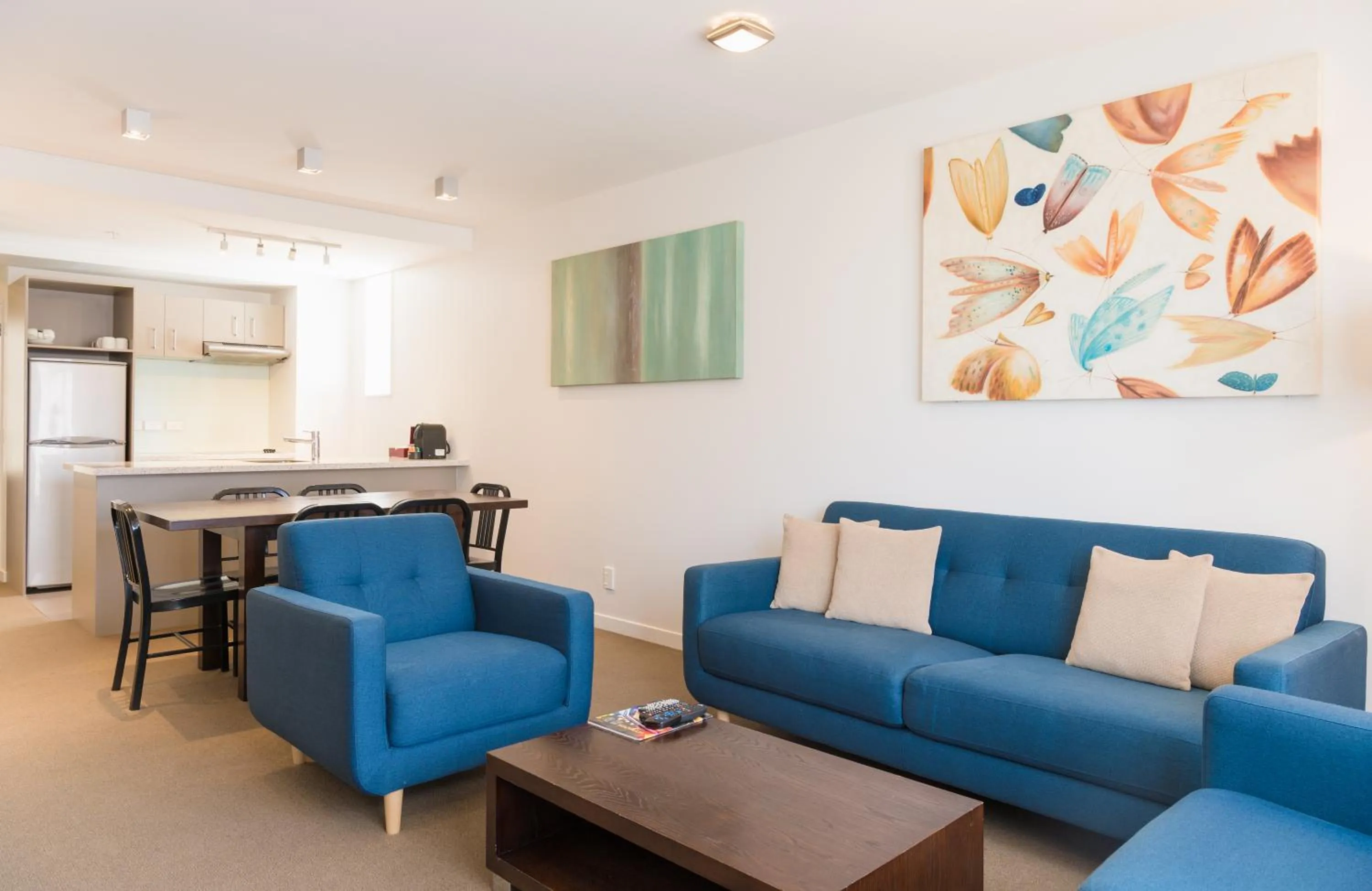 Living room in Boulcott Suites