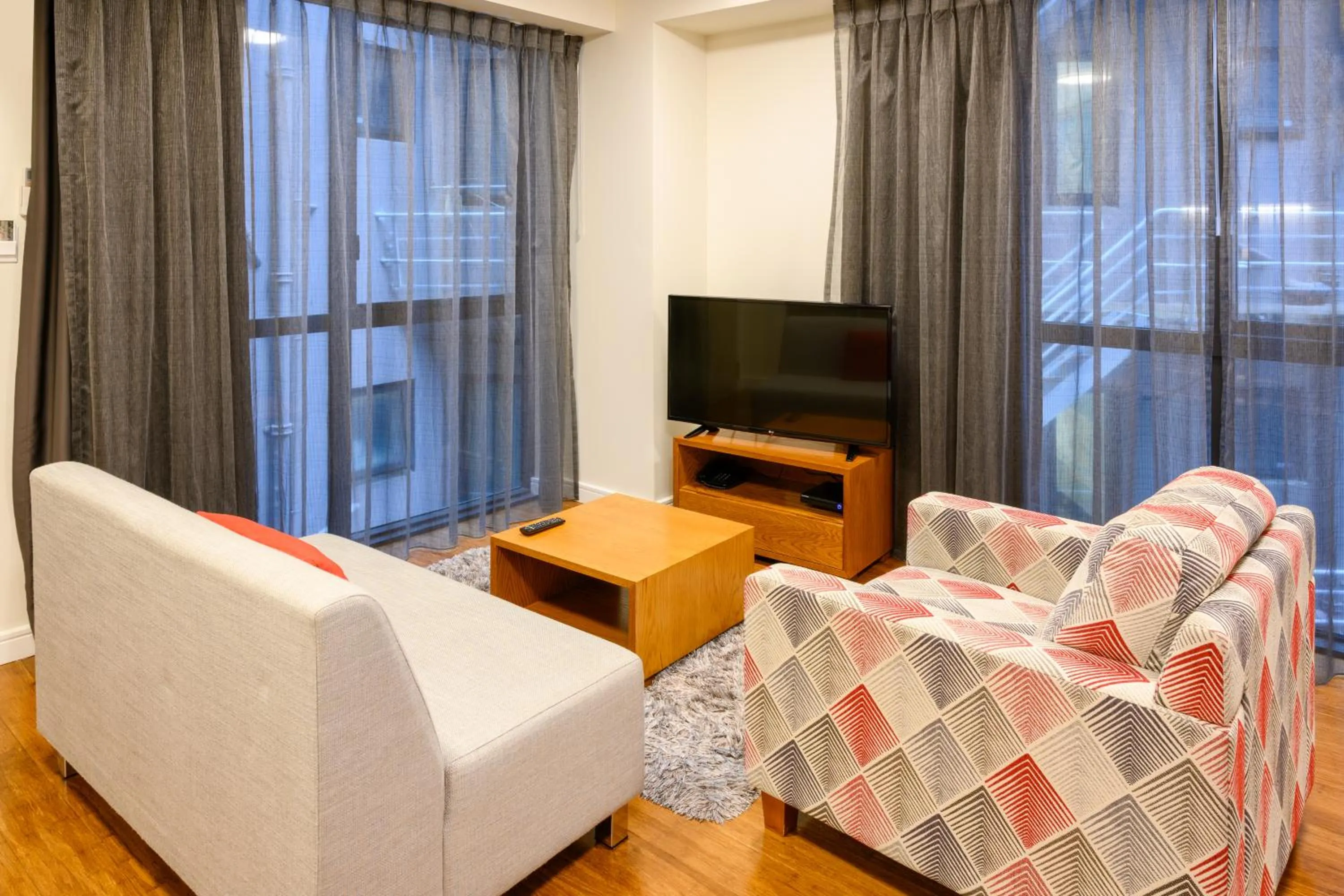 Living room in Boulcott Suites