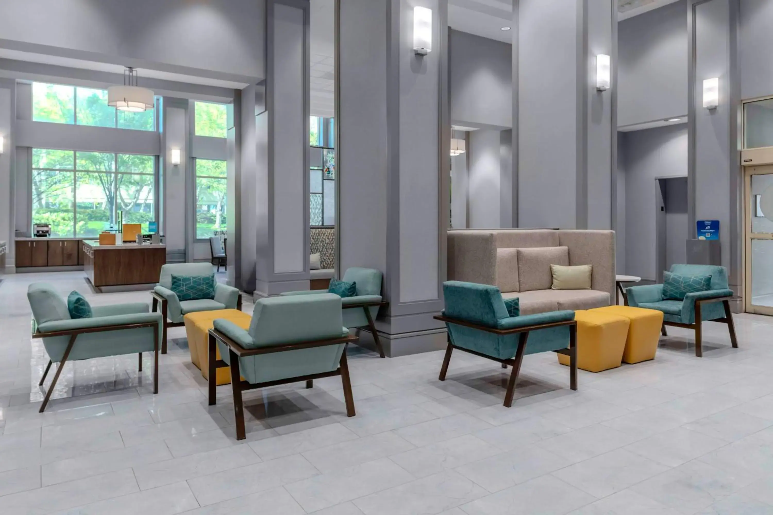 Lobby or reception in Hampton Inn & Suites Arlington Crystal City DCA Lobby or reception in Hampton Inn & Suites Arlington Crystal City DCA