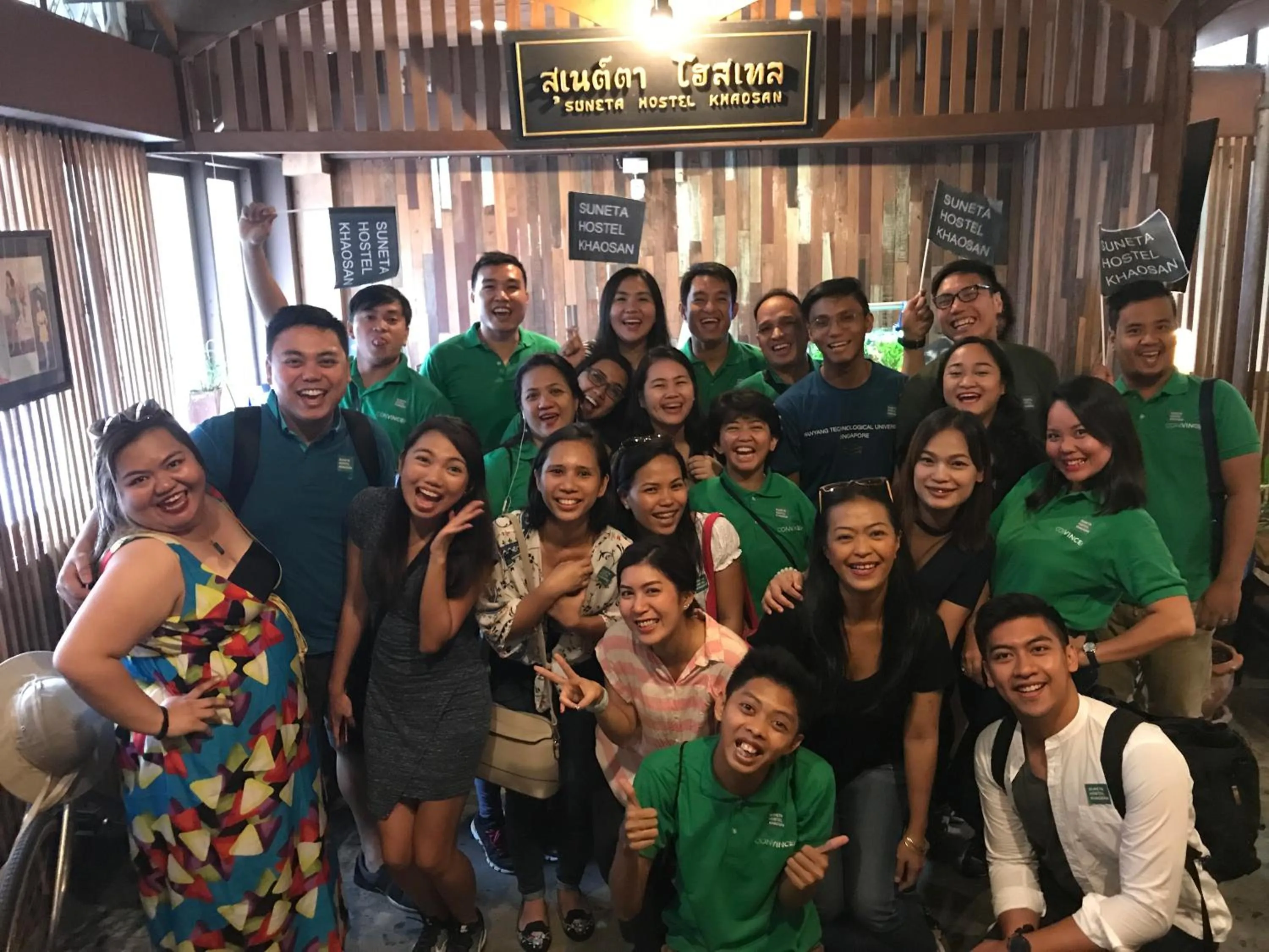 group of guests in Suneta Hostel Khaosan