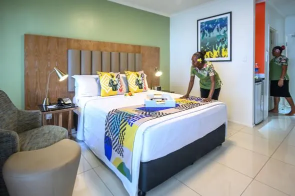 Bed in Heritage Park Hotel