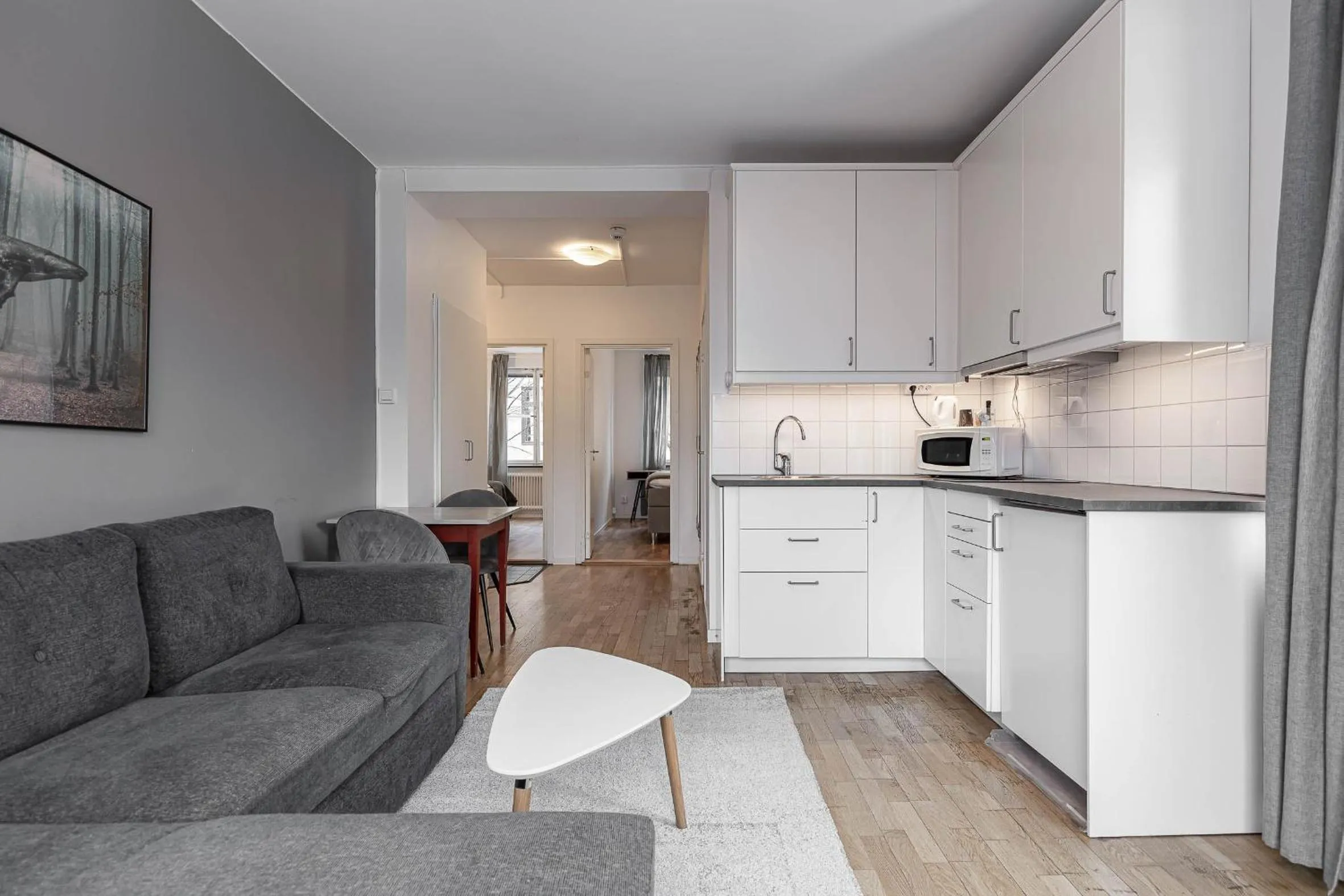 Kitchen or kitchenette in Hotell Arkad