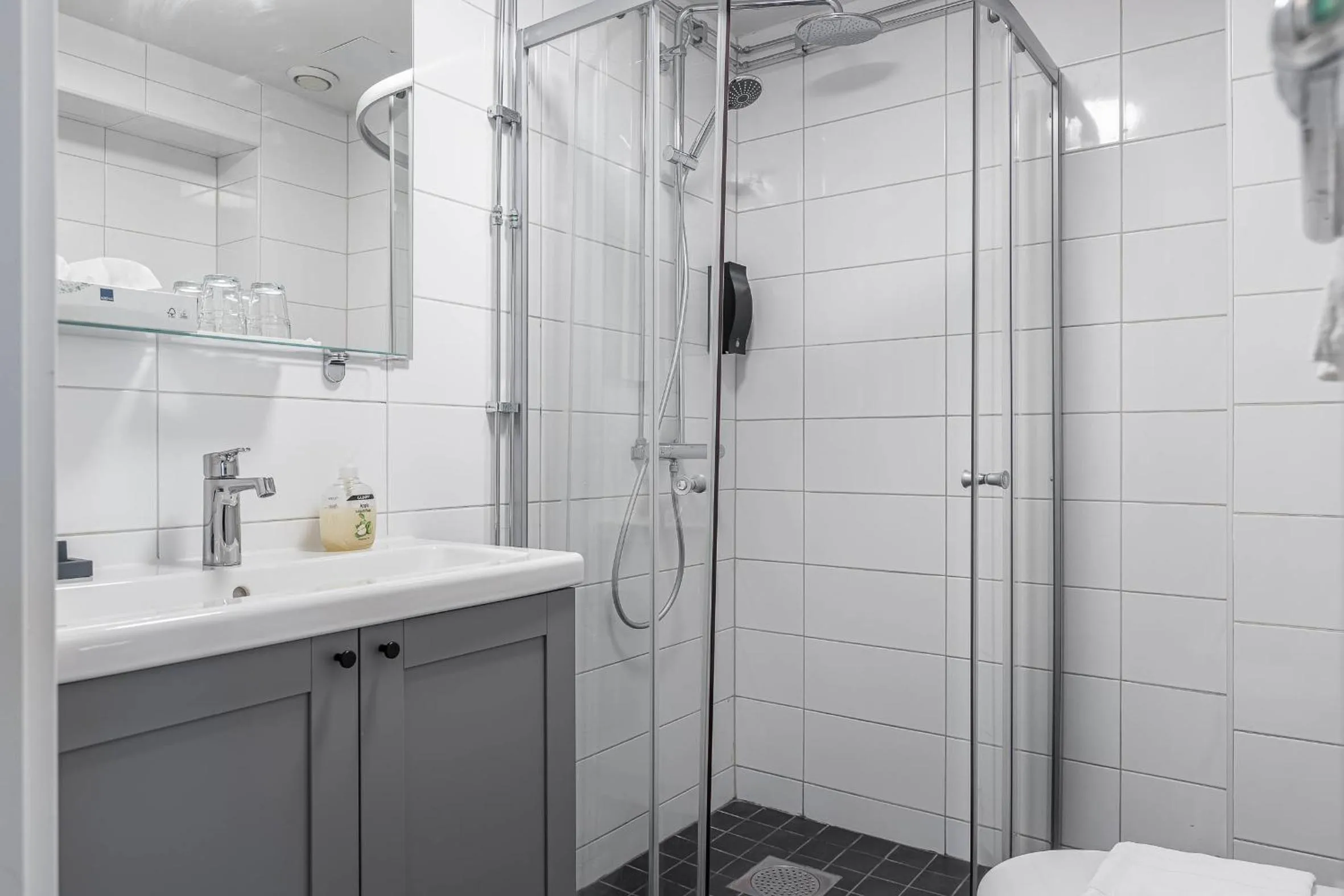 Shower in Hotell Arkad