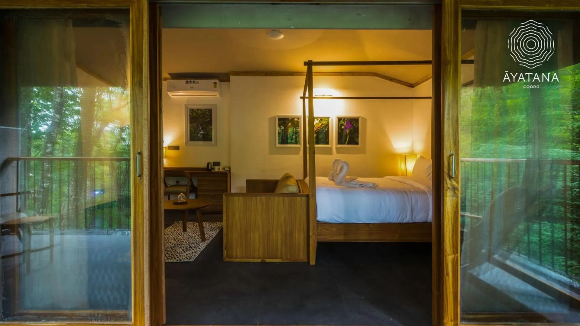 Bed in Ayatana Coorg