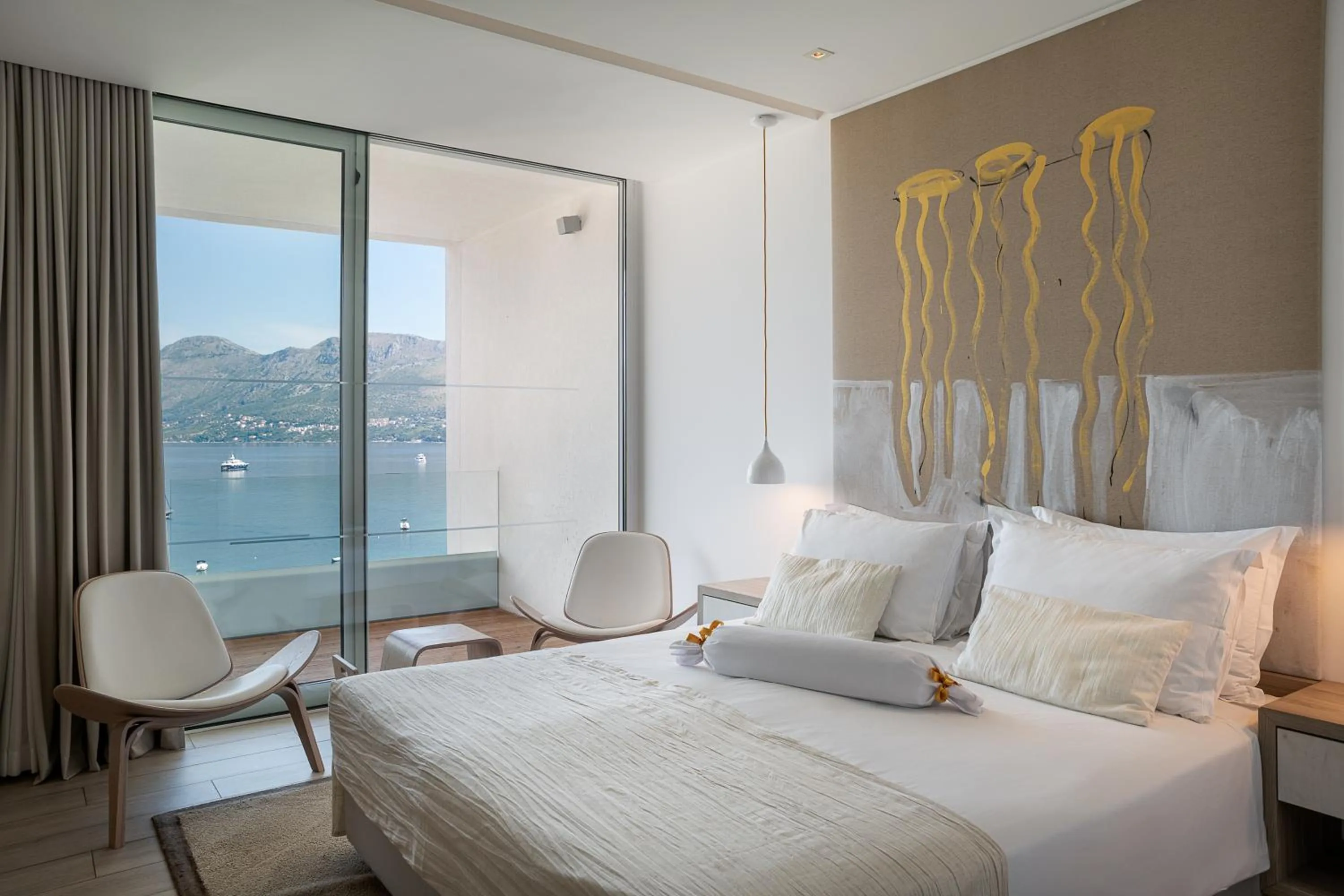 Bedroom, Bed in Hotel Cavtat