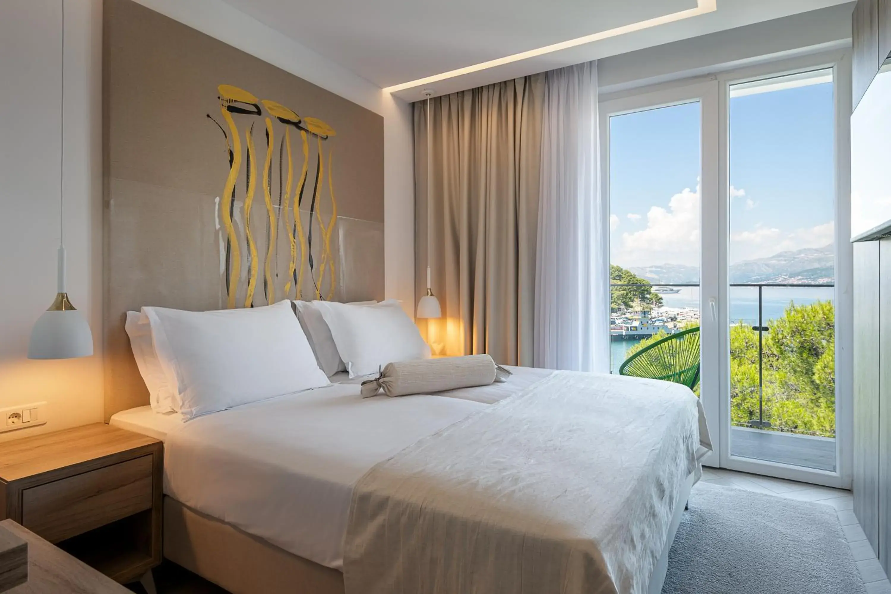 Classic Room with Balcony and Partial Sea View in Hotel Cavtat Classic Room with Balcony and Partial Sea View in Hotel Cavtat