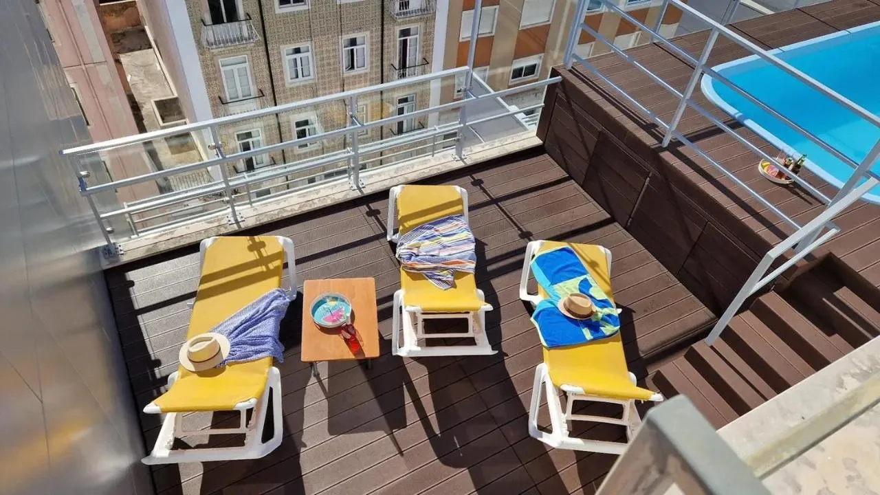 Balcony/Terrace in Hotel 3K Madrid