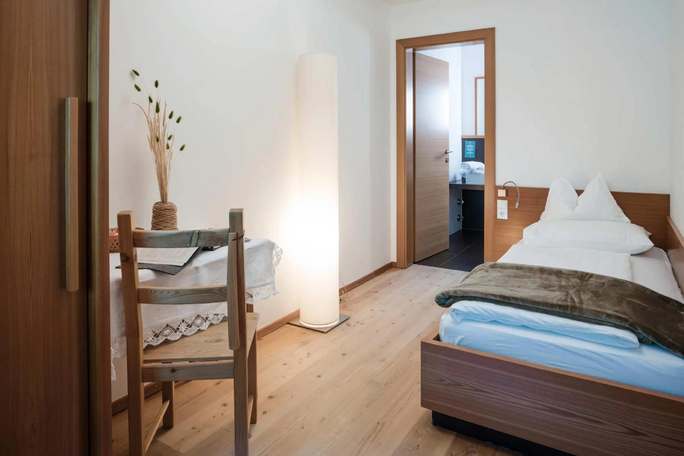 Bed in Farmhotel Moosmair