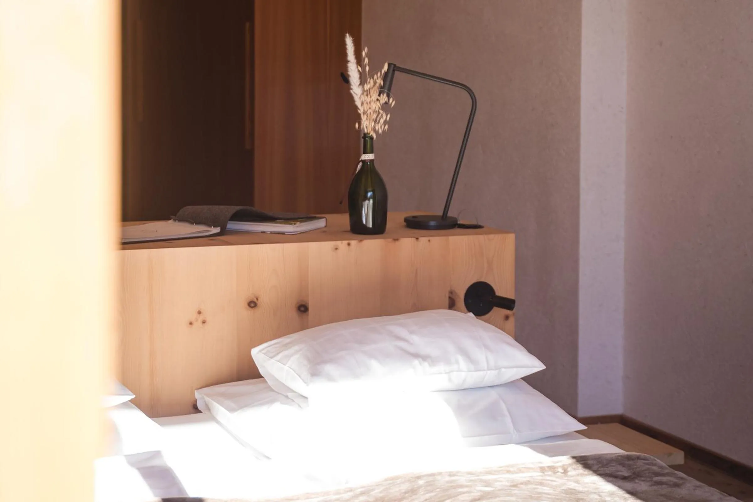 Bed in Farmhotel Moosmair