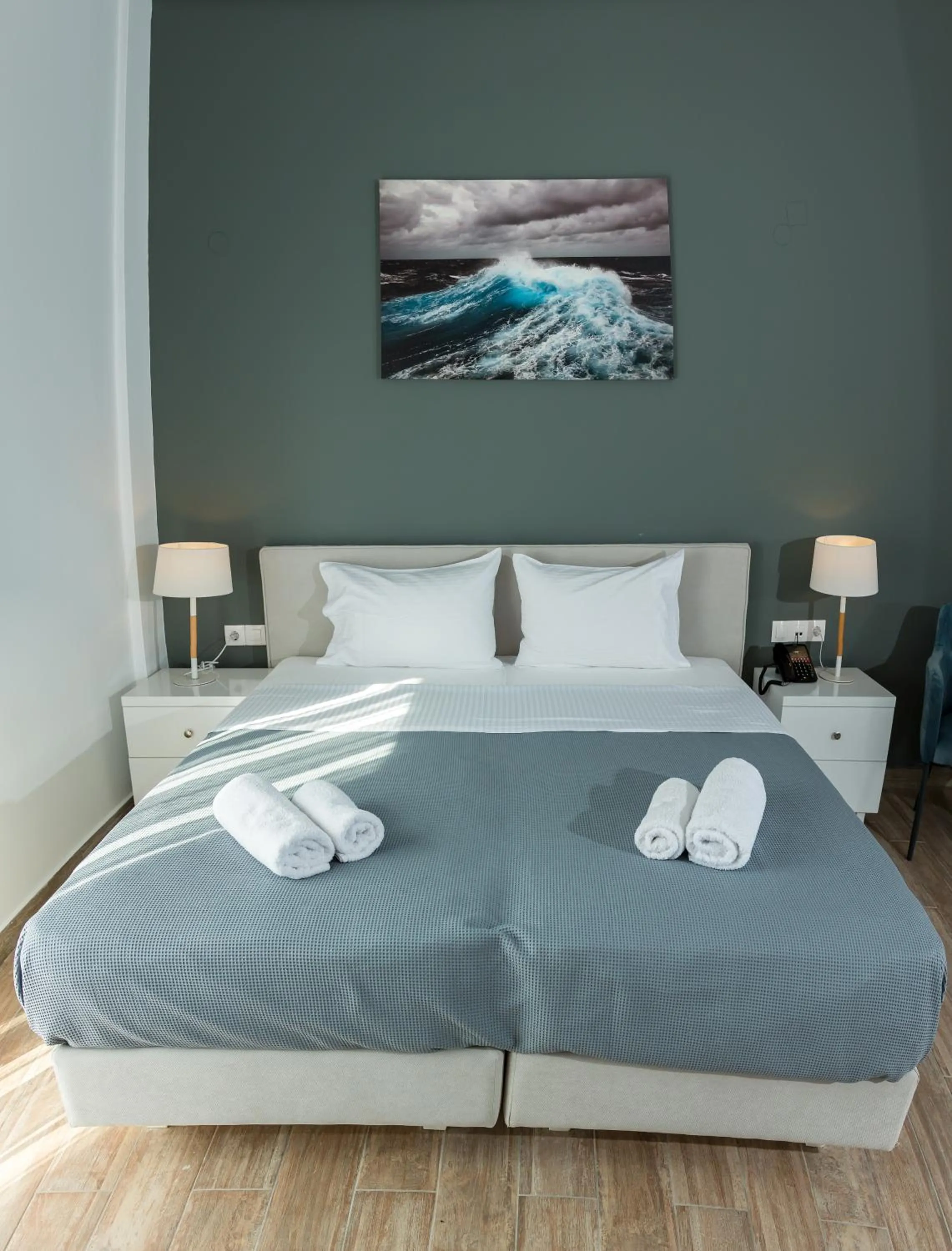 Bed in Blue Sea Hotel