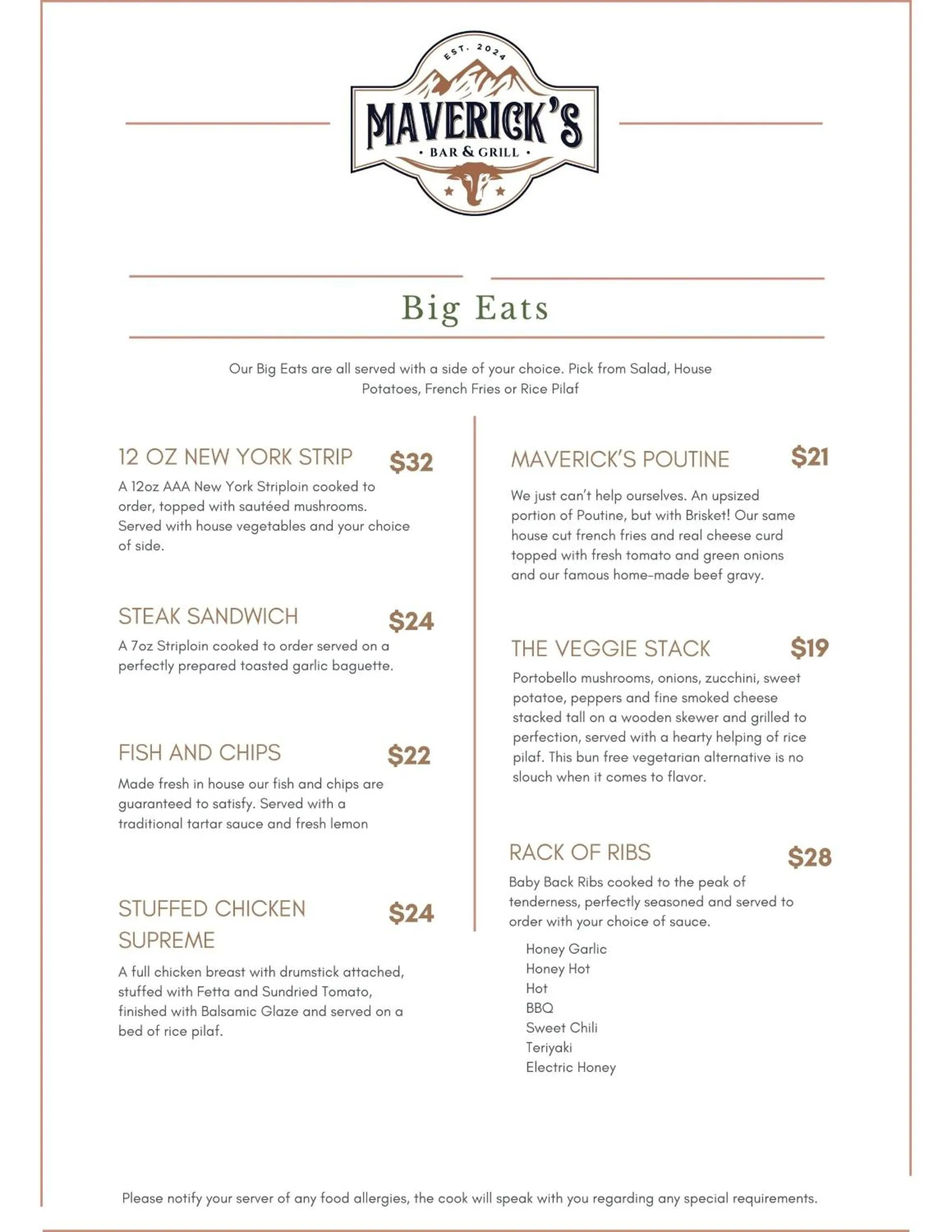 Restaurant/places to eat in Sigma Inn & Suites Hudson's Hope