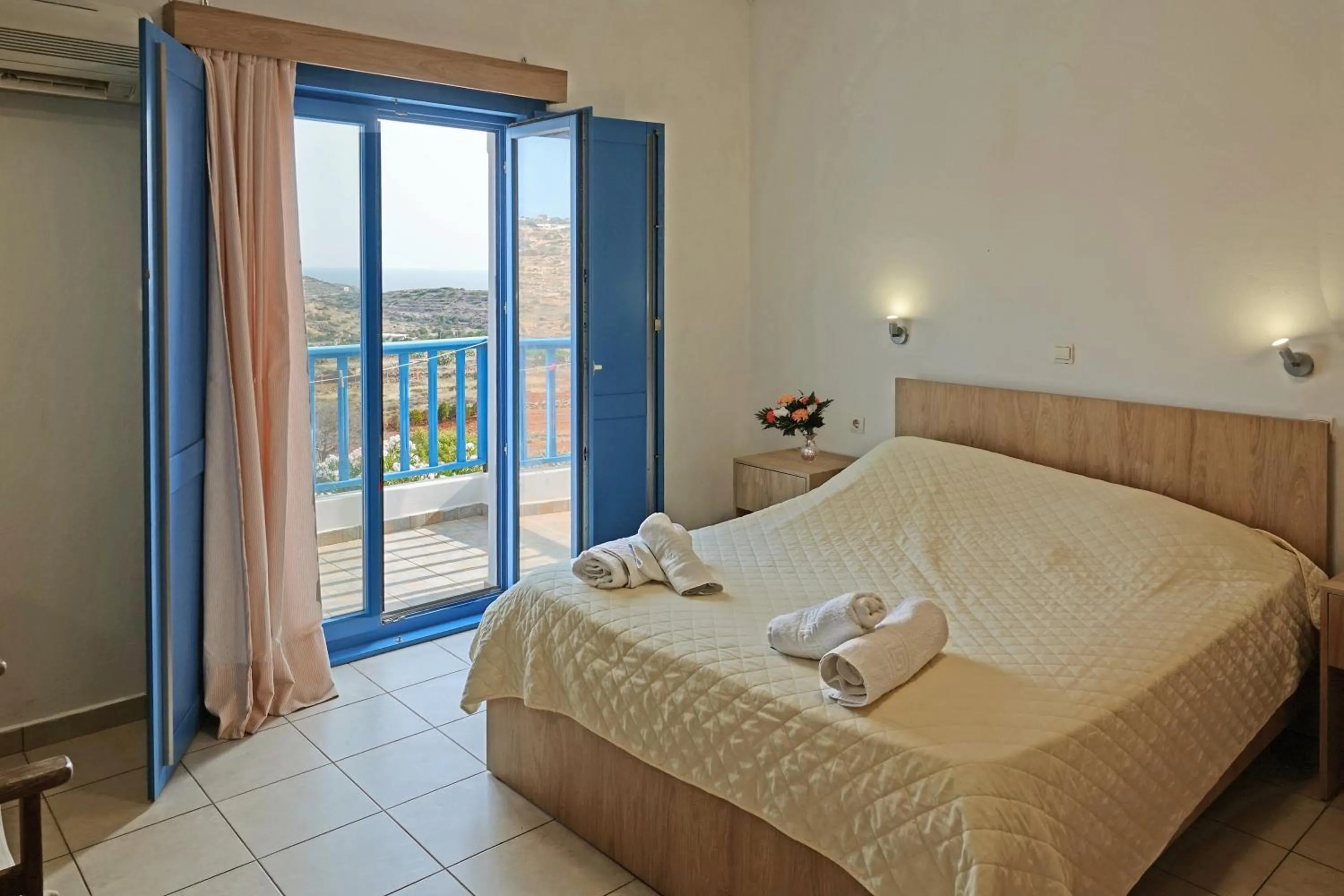 Bed in Aeriko Hotel Apartments