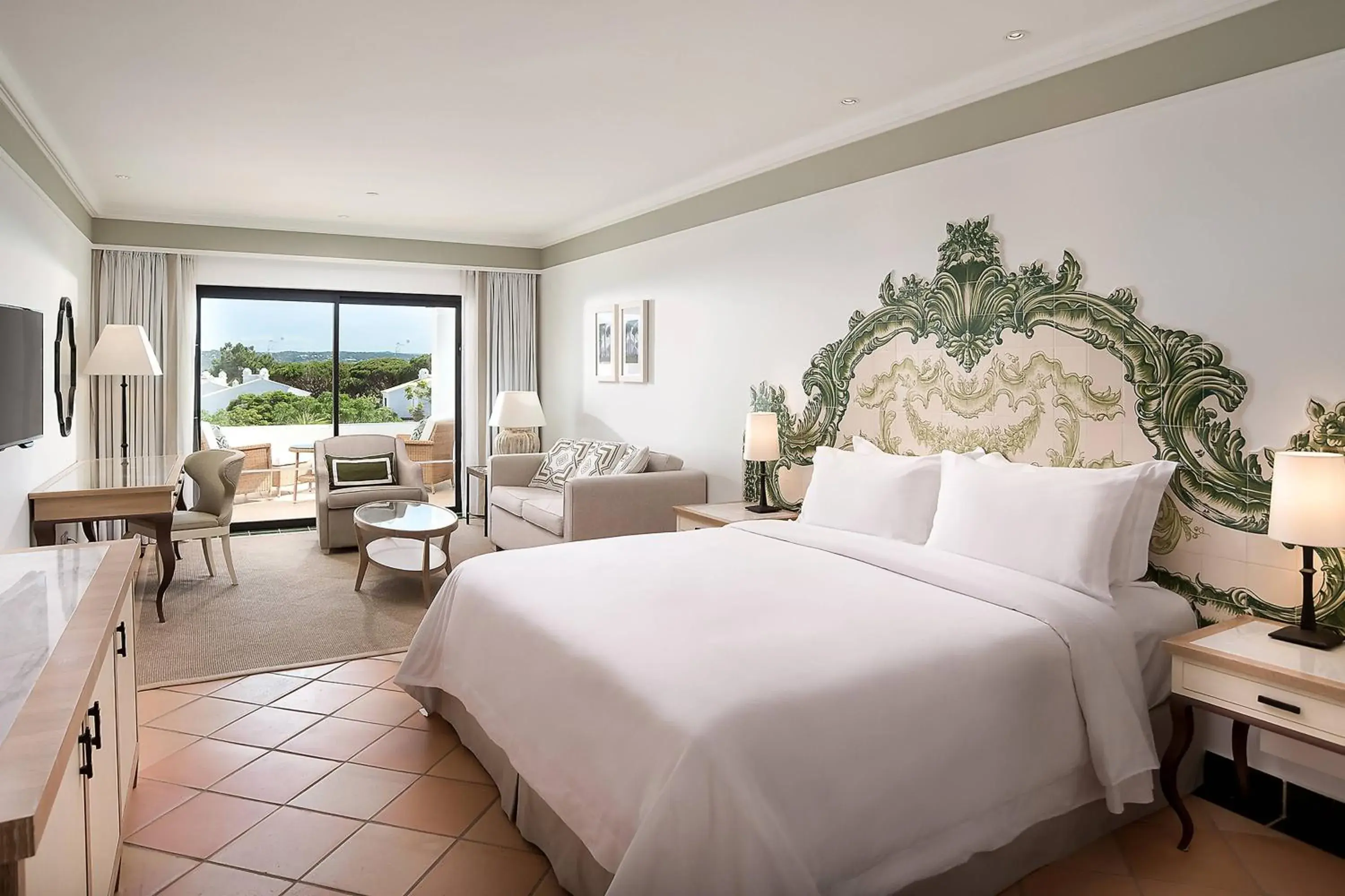 Bedroom, Bed in Pine Cliffs Hotel, a Luxury Collection Resort, Algarve Bedroom, Bed in Pine Cliffs Hotel, a Luxury Collection Resort, Algarve