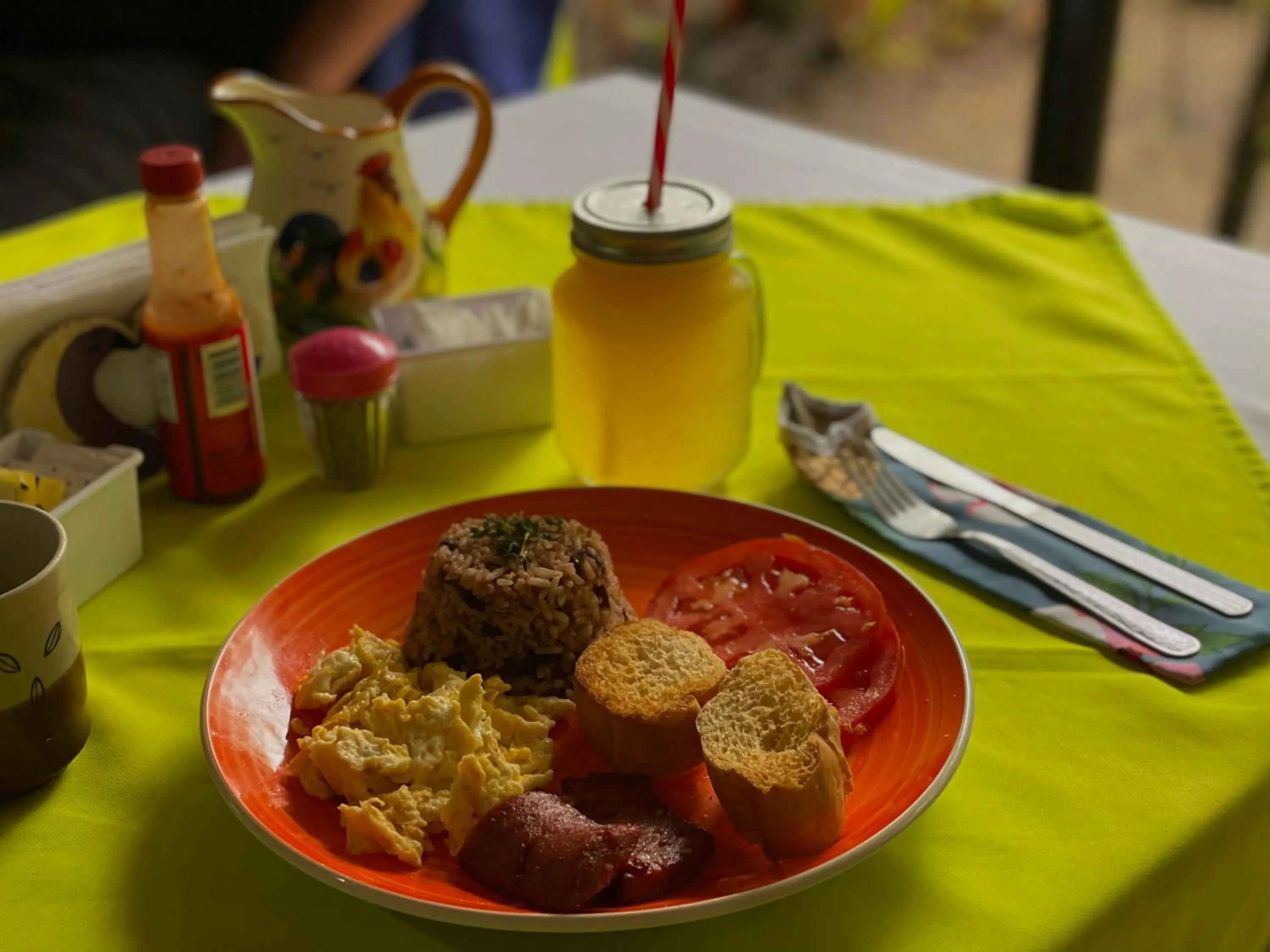 Food close-up in Hotel El Icaco Tortuguero
