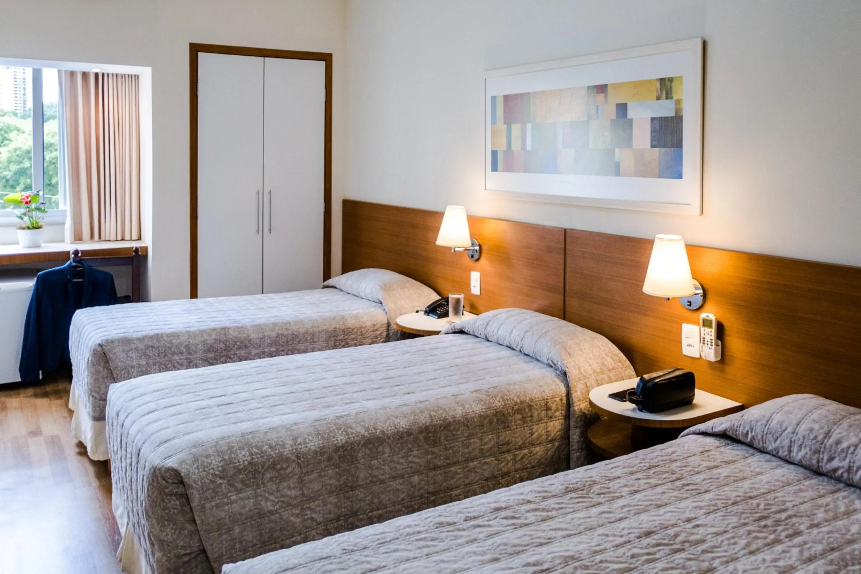 Bed in Vitoria Regia Hotel Bauru