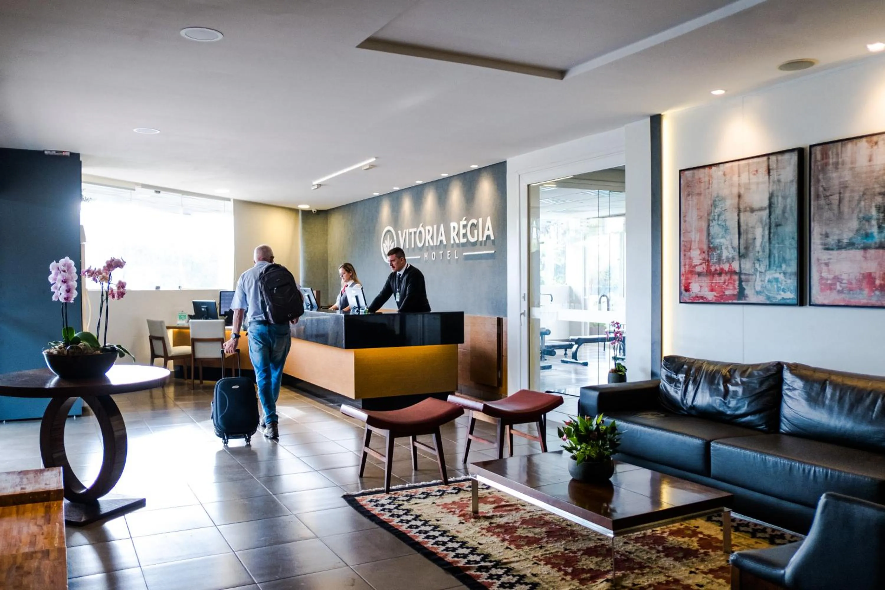 Lobby or reception in Vitoria Regia Hotel Bauru