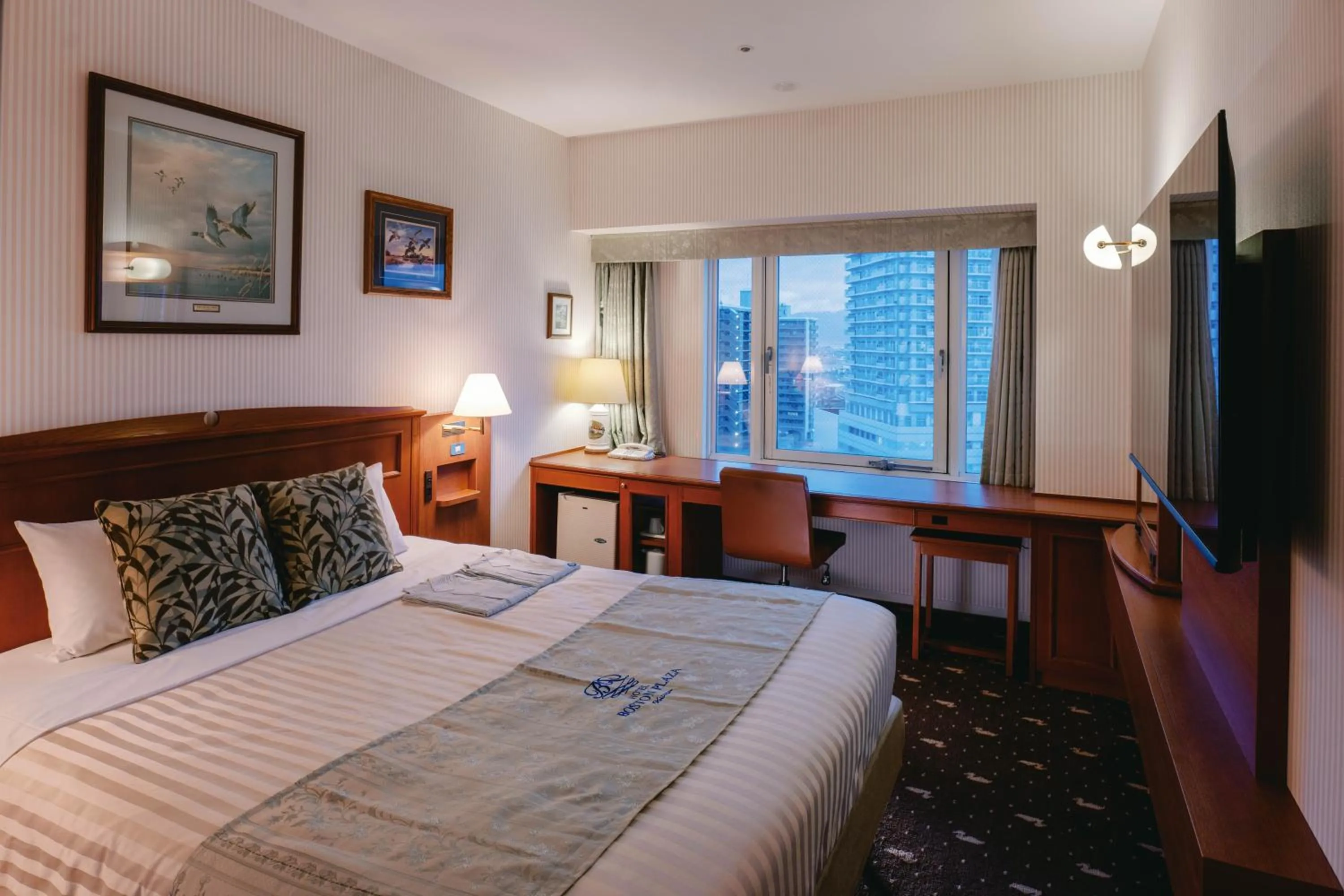 Bed in Hotel Boston Plaza Kusatsu