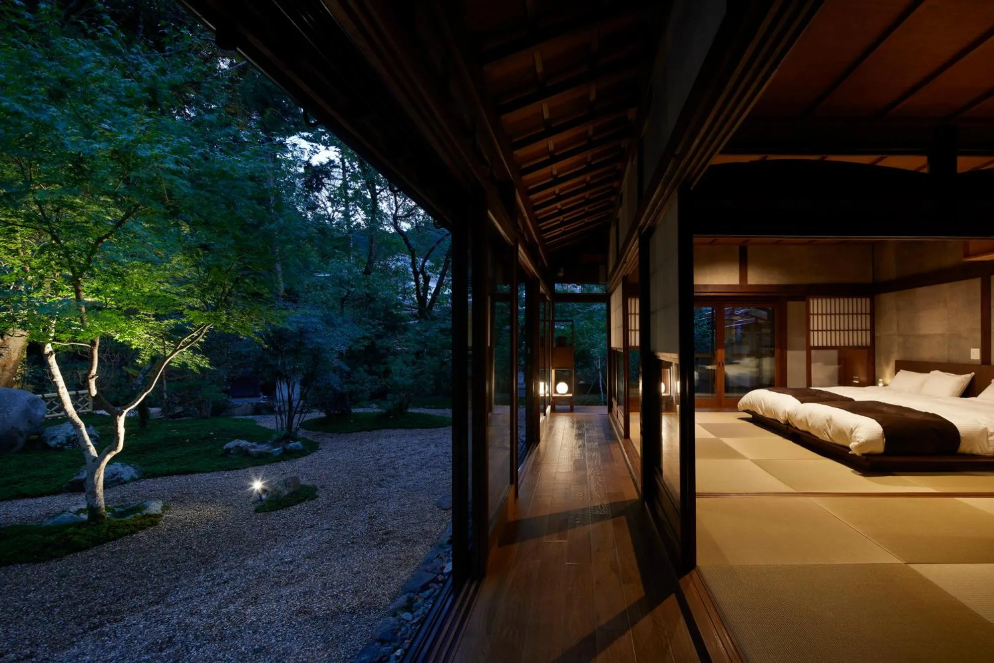 Bed in Temple-stay WAQOO Mii-dera