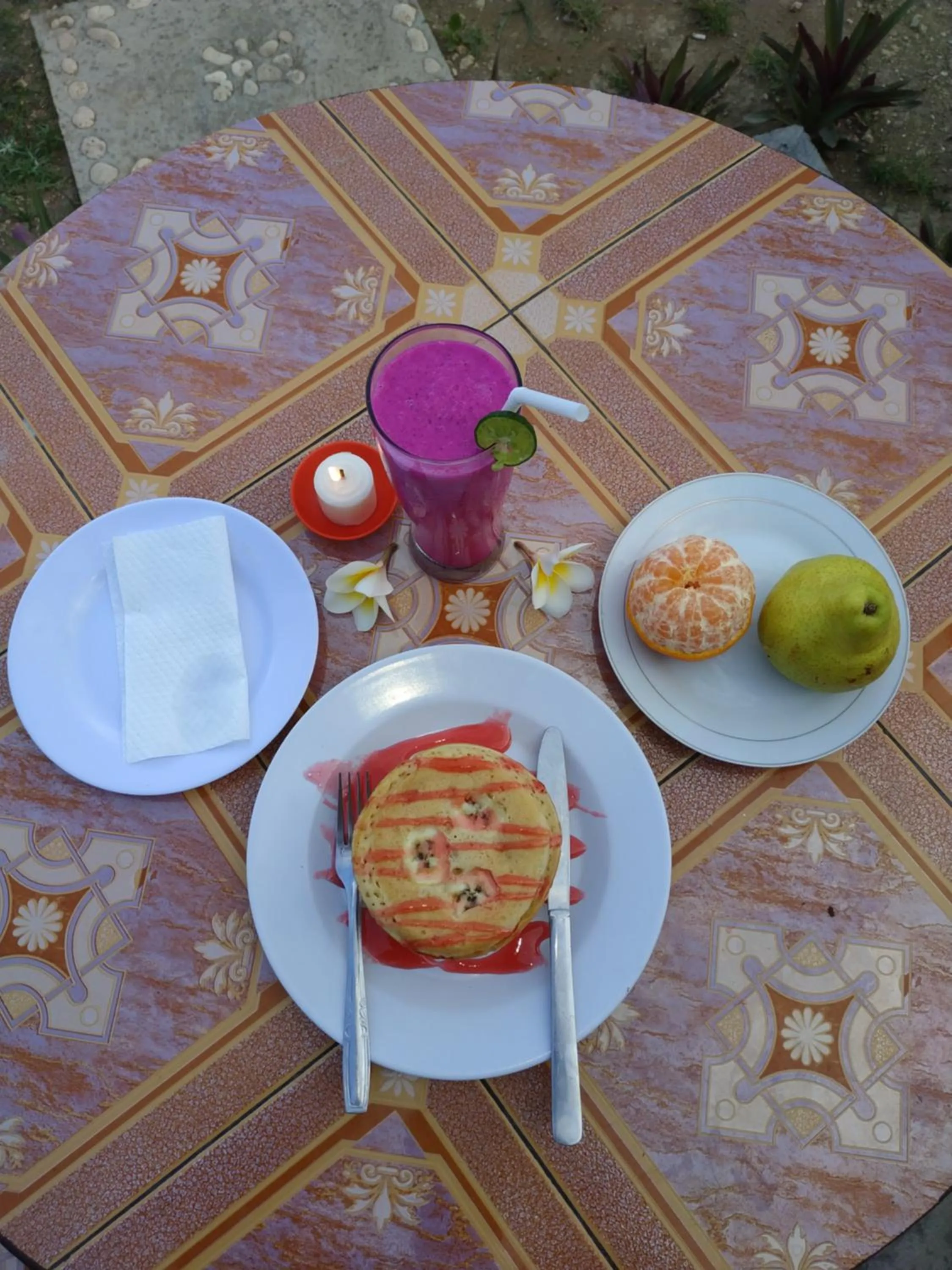 Breakfast in Kuri Garden Cottage